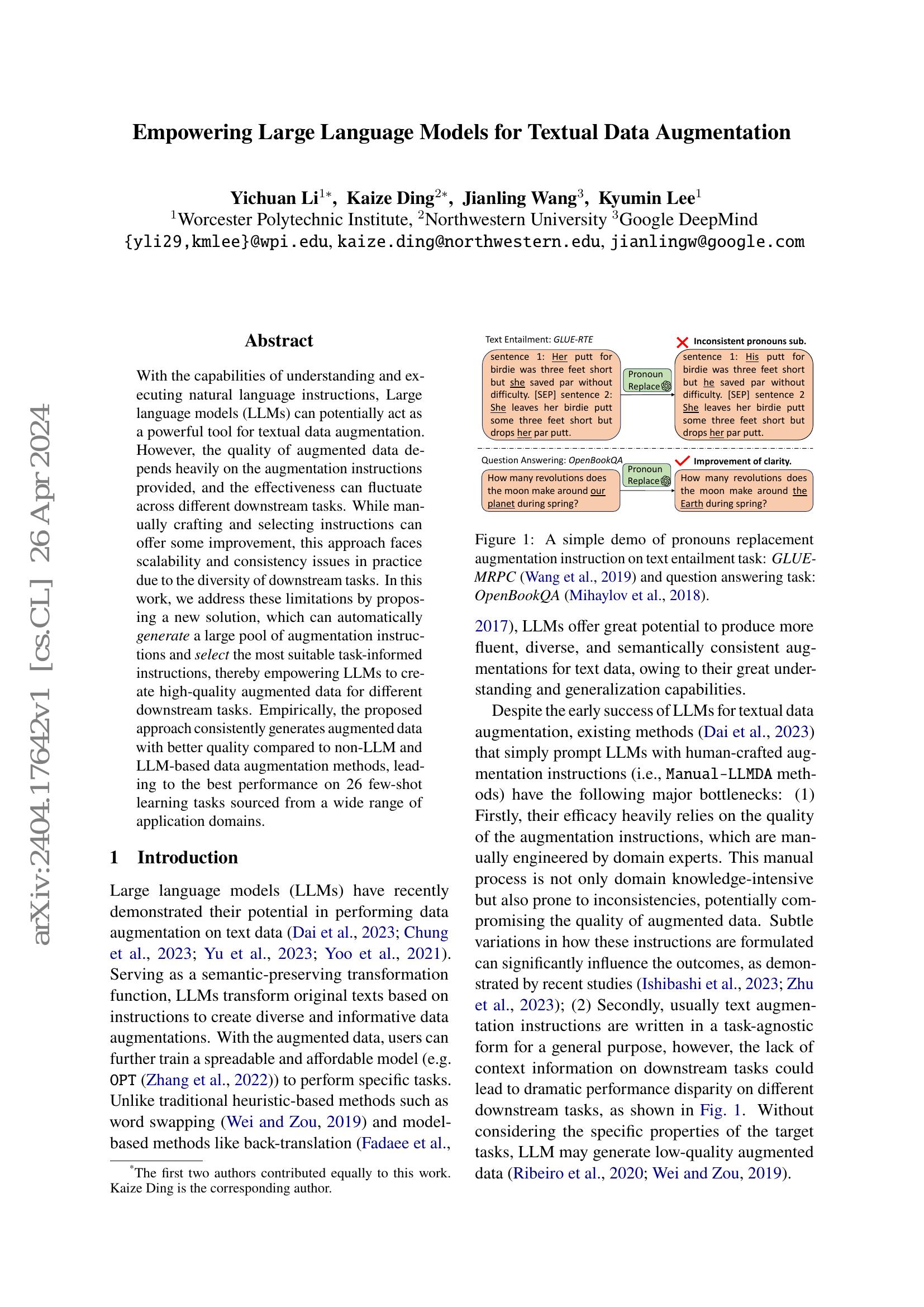 Empowering Large Language Models for Textual Data Augmentation - 智源社区论文