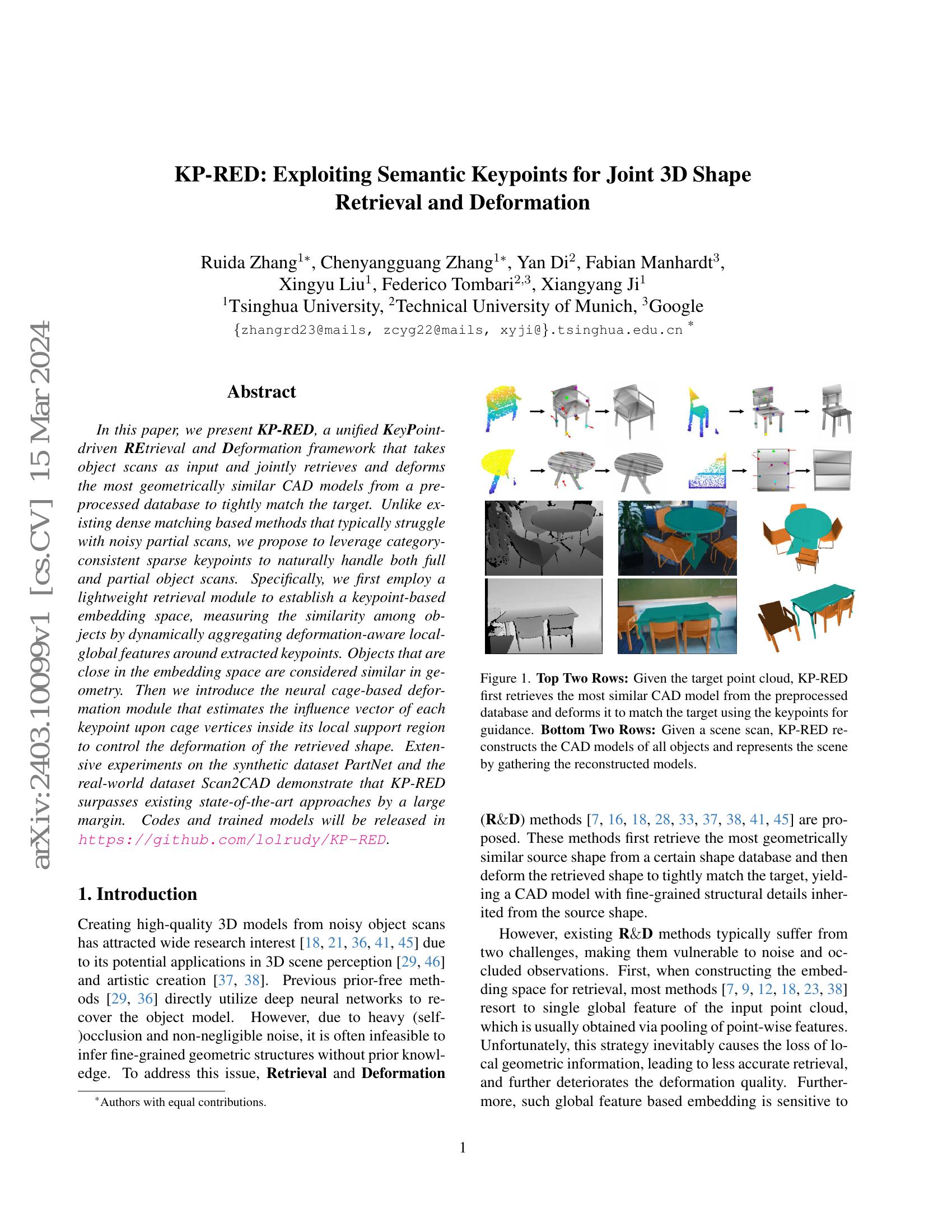 KP-RED: Exploiting Semantic Keypoints for Joint 3D Shape Retrieval and ...
