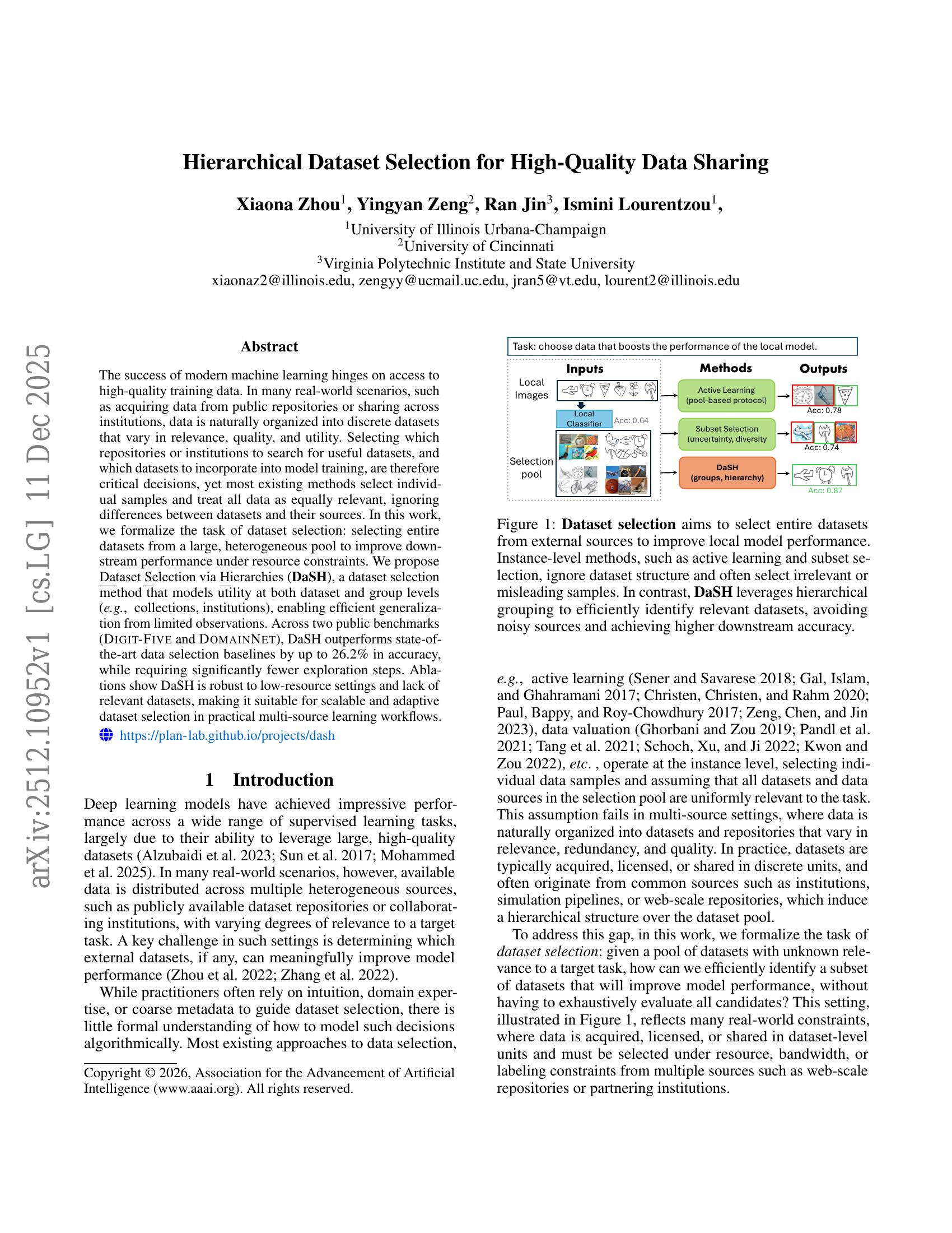 Hierarchical Dataset Selection for High-Quality Data Sharing - 智源社区论文