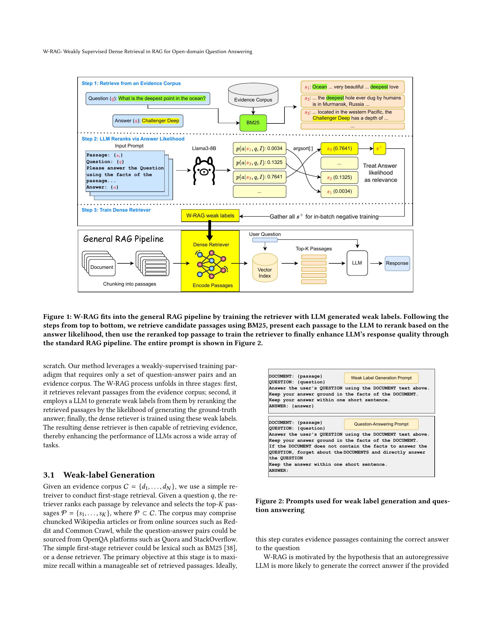 W-RAG: Weakly Supervised Dense Retrieval in RAG for Open-domain ...