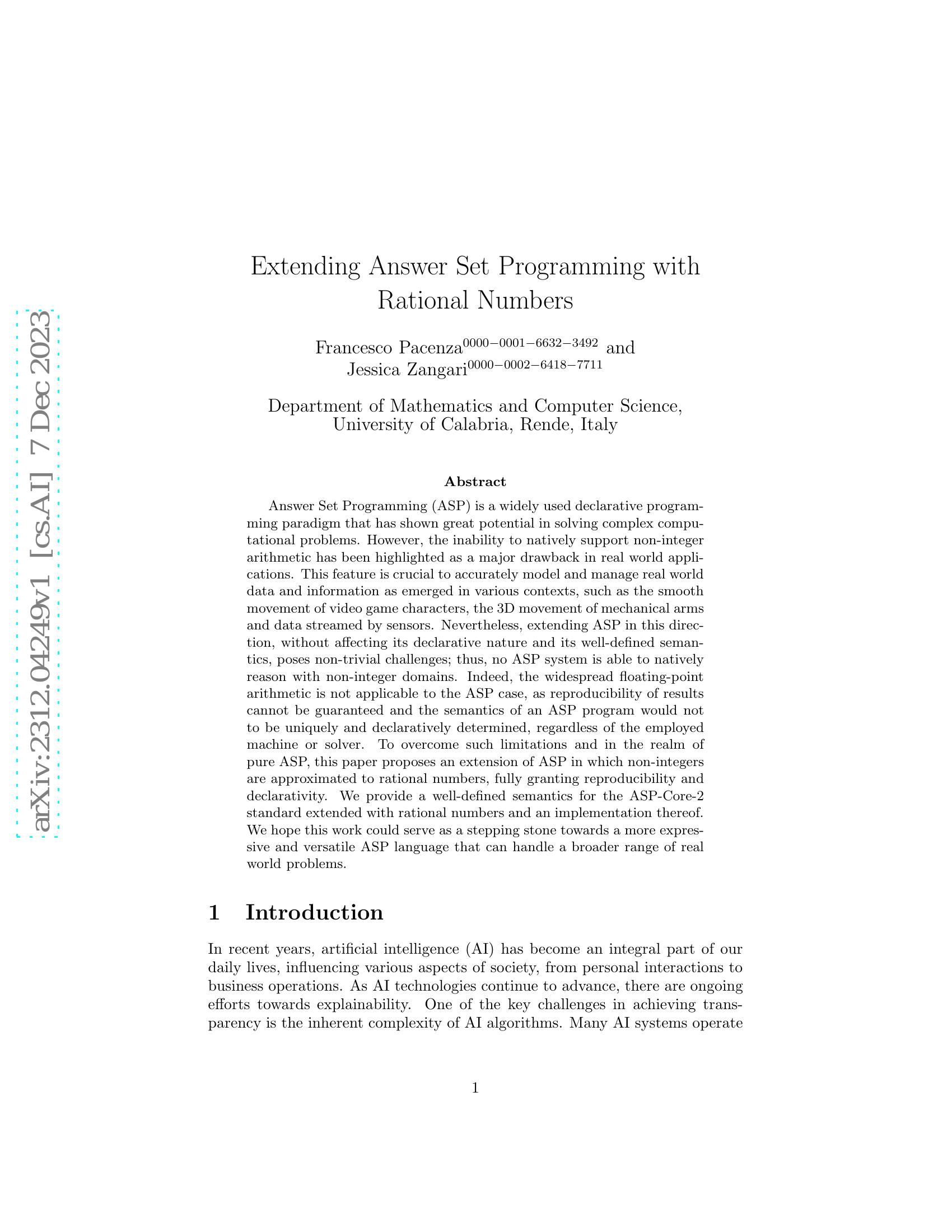 Extending Answer Set Programming with Rational Numbers - 智源社区论文