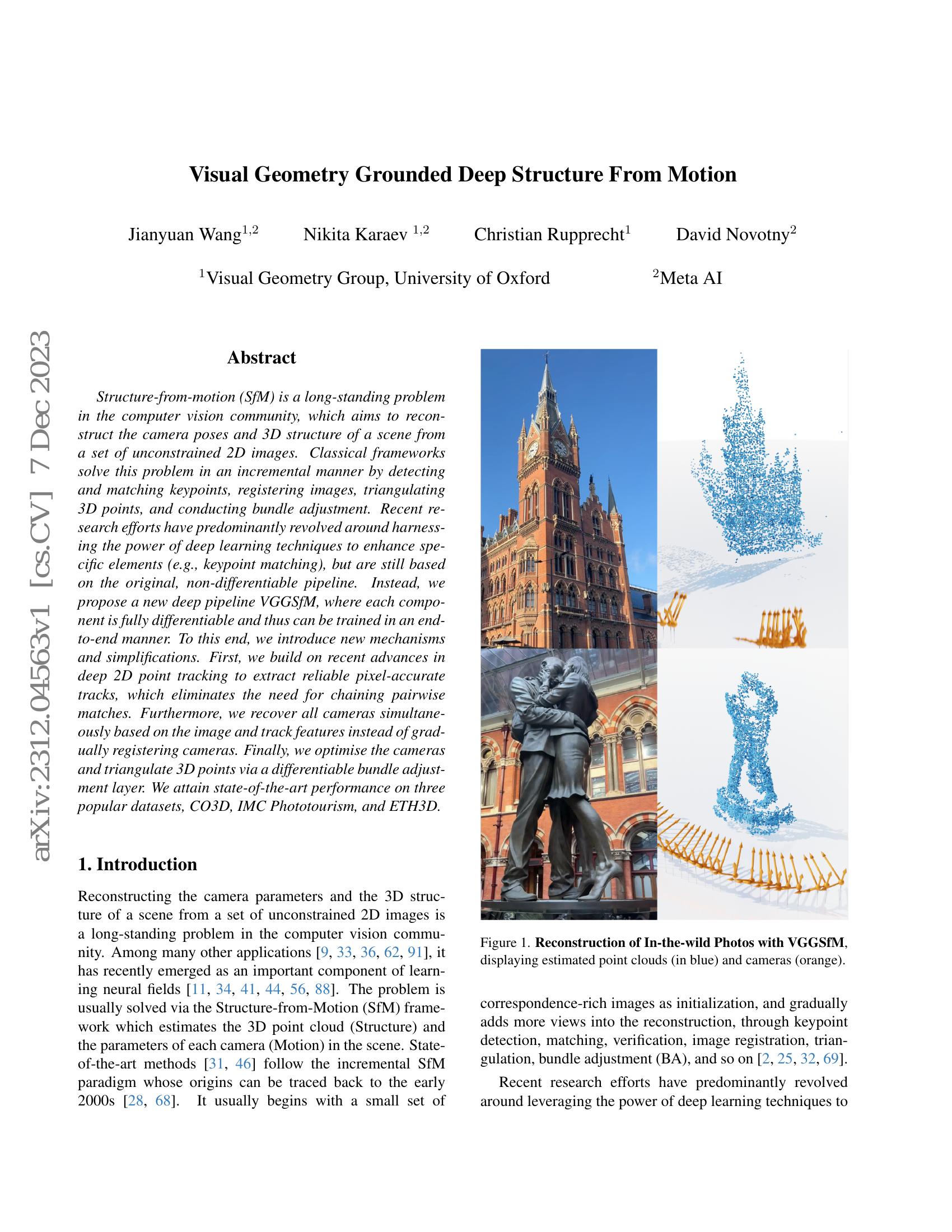 Visual Geometry Grounded Deep Structure From Motion - 智源社区论文