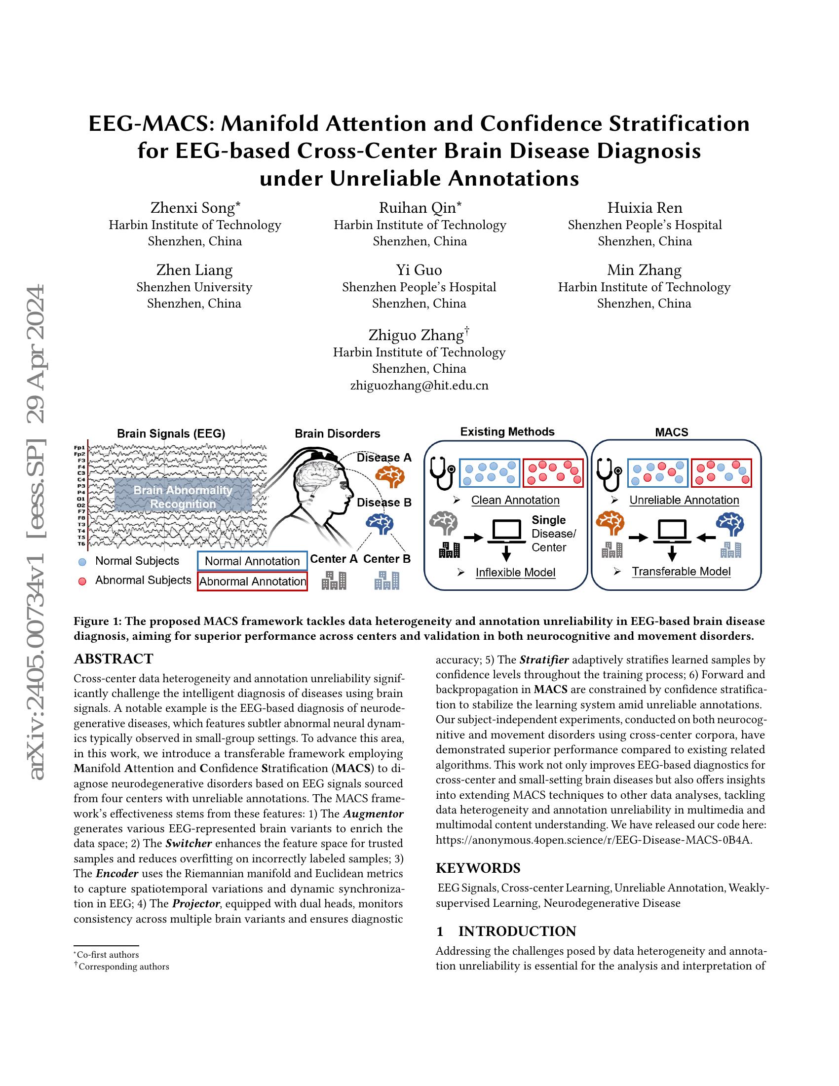 EEG-MACS: Manifold Attention and Confidence Stratification for EEG ...