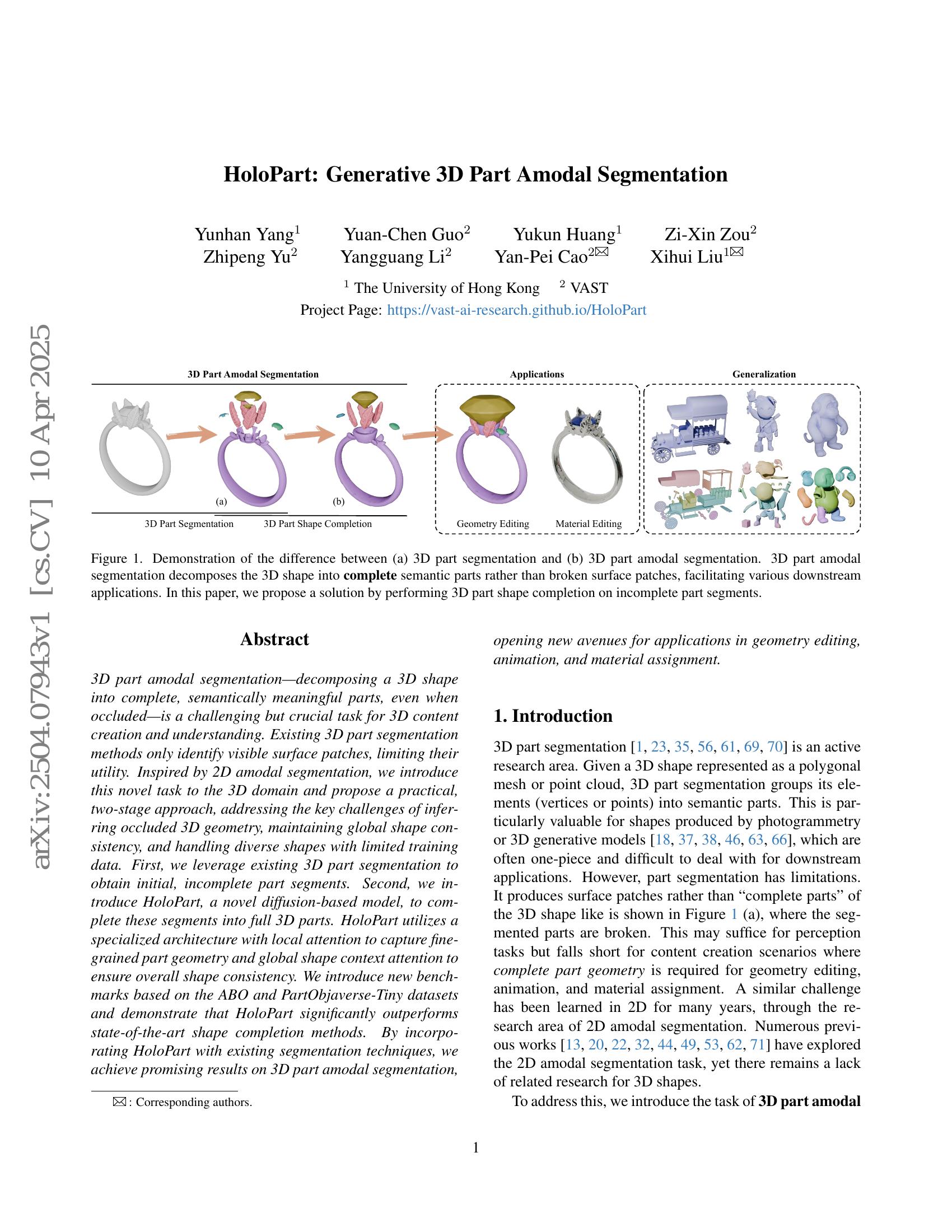 HoloPart: Generative 3D Part Amodal Segmentation - 智源社区论文