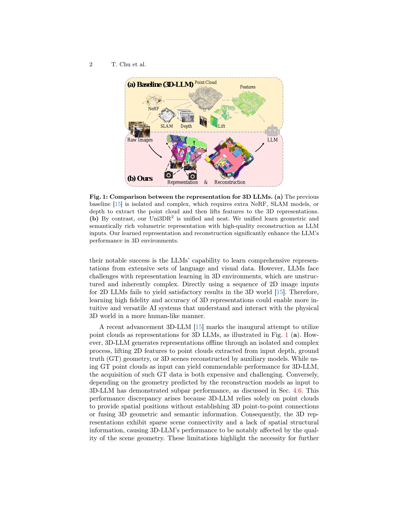 Unified Scene Representation and Reconstruction for 3D Large Language ...