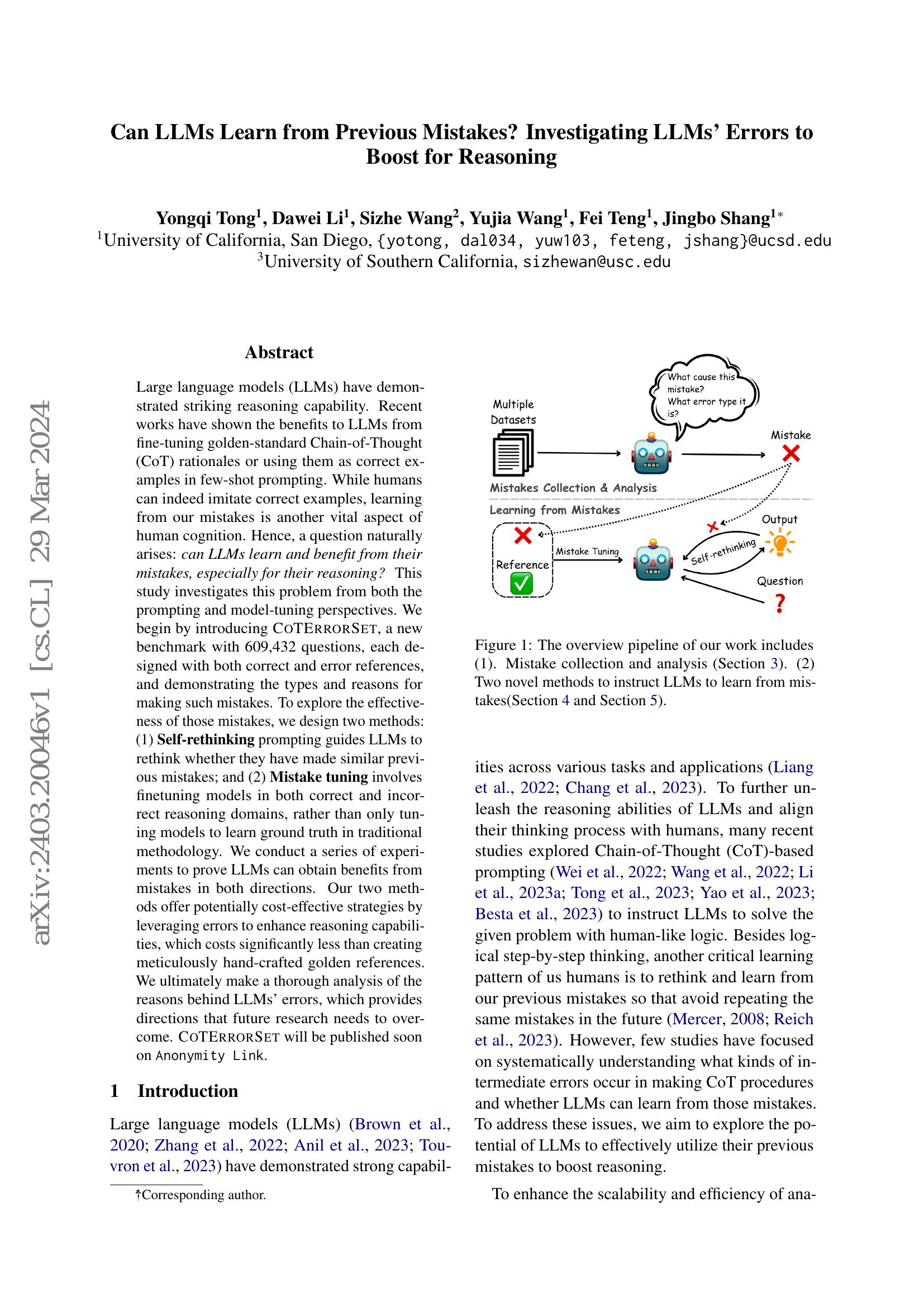 Can LLMs Learn from Previous Mistakes? Investigating LLMs' Errors to ...