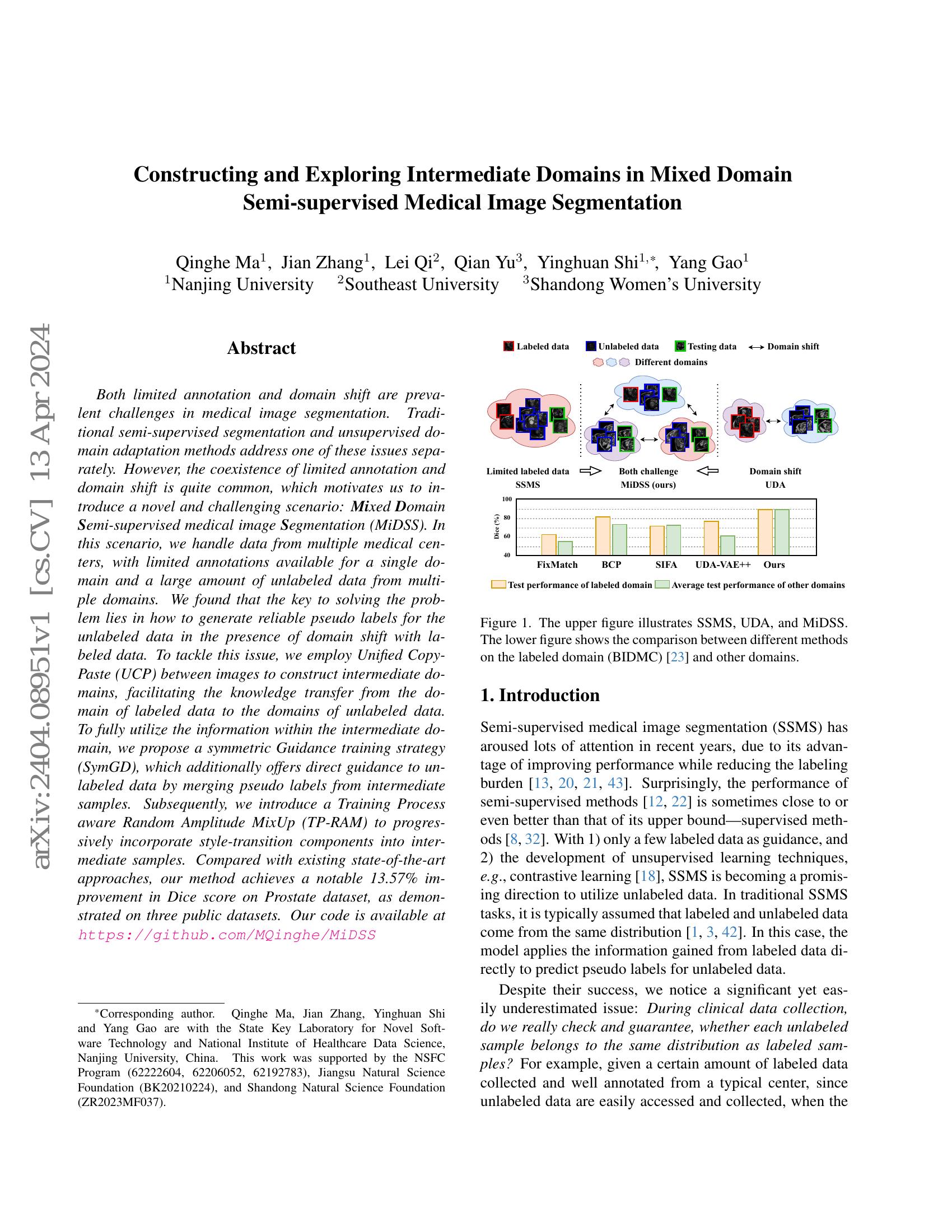 Constructing and Exploring Intermediate Domains in Mixed Domain Semi ...