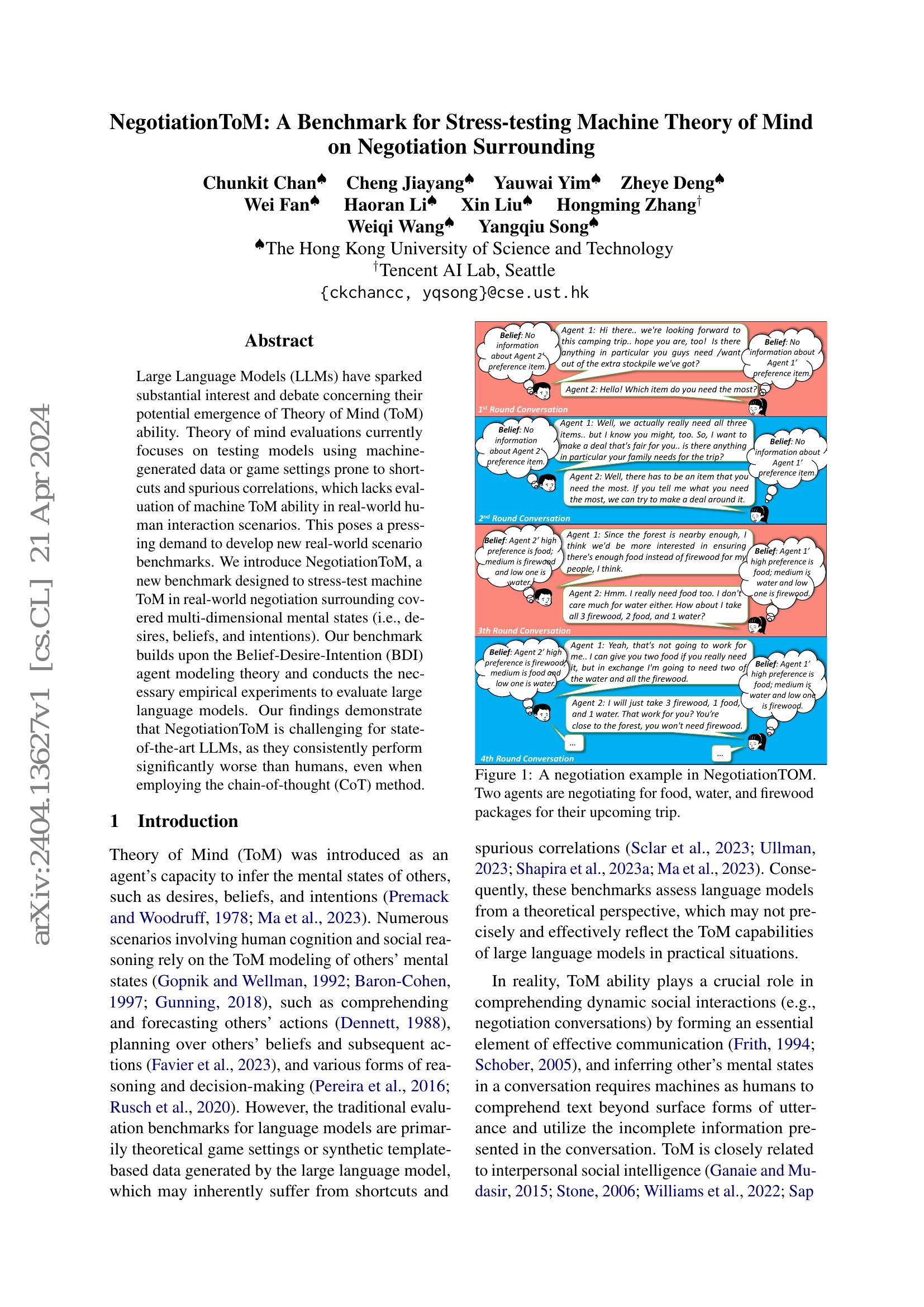 NegotiationToM: A Benchmark for Stress-testing Machine Theory of Mind ...