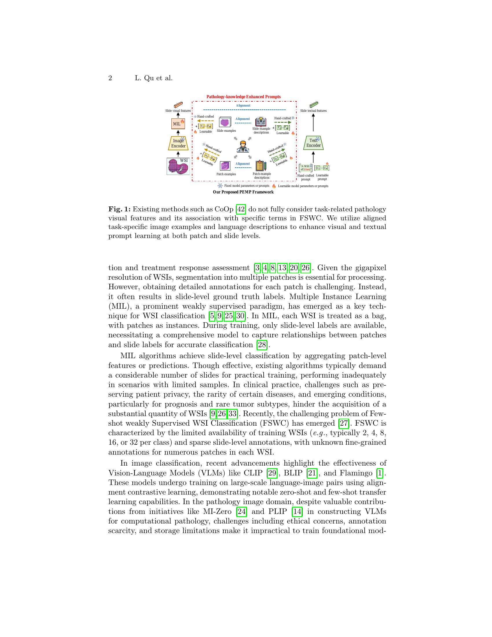 Pathology-knowledge Enhanced Multi-instance Prompt Learning for Few ...