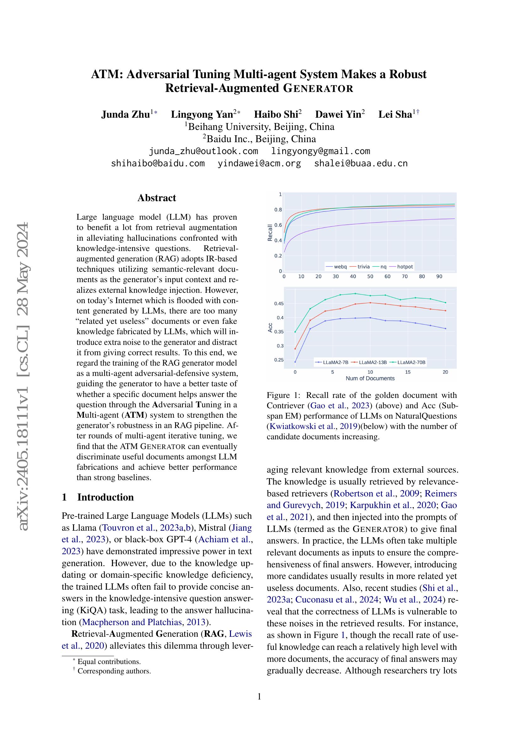 ATM: Adversarial Tuning Multi-agent System Makes a Robust Retrieval ...