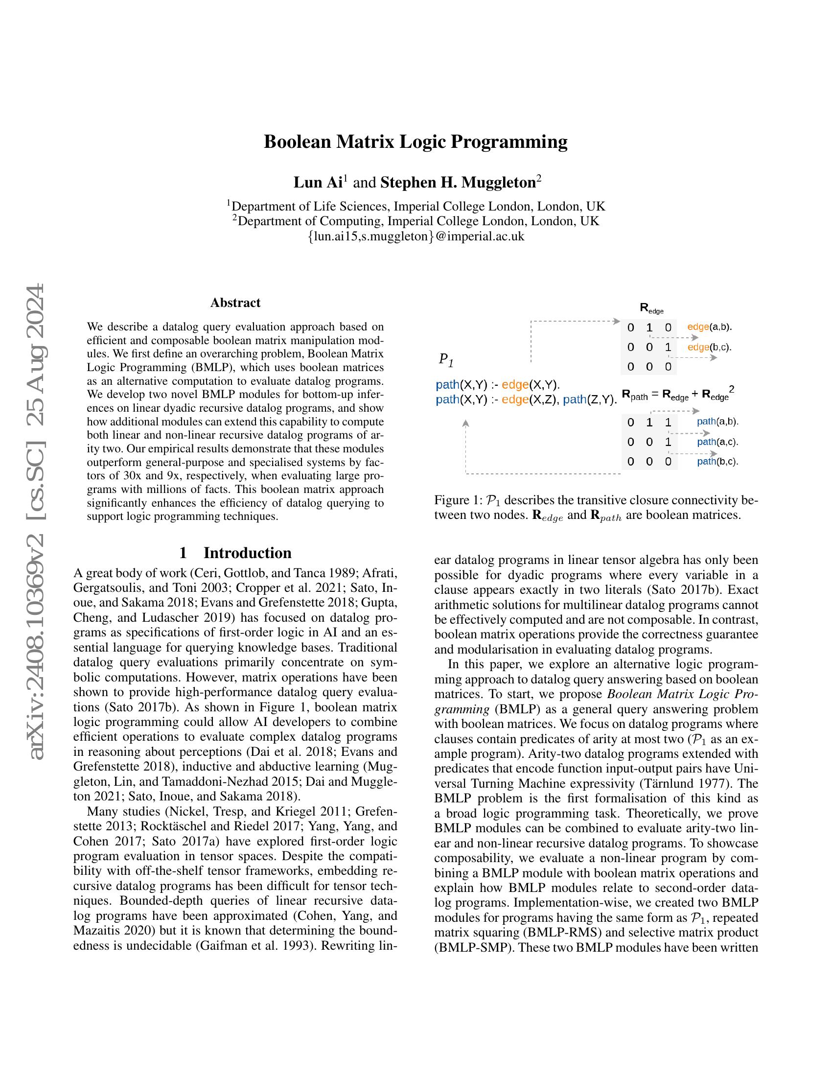 Boolean Matrix Logic Programming - 智源社区论文