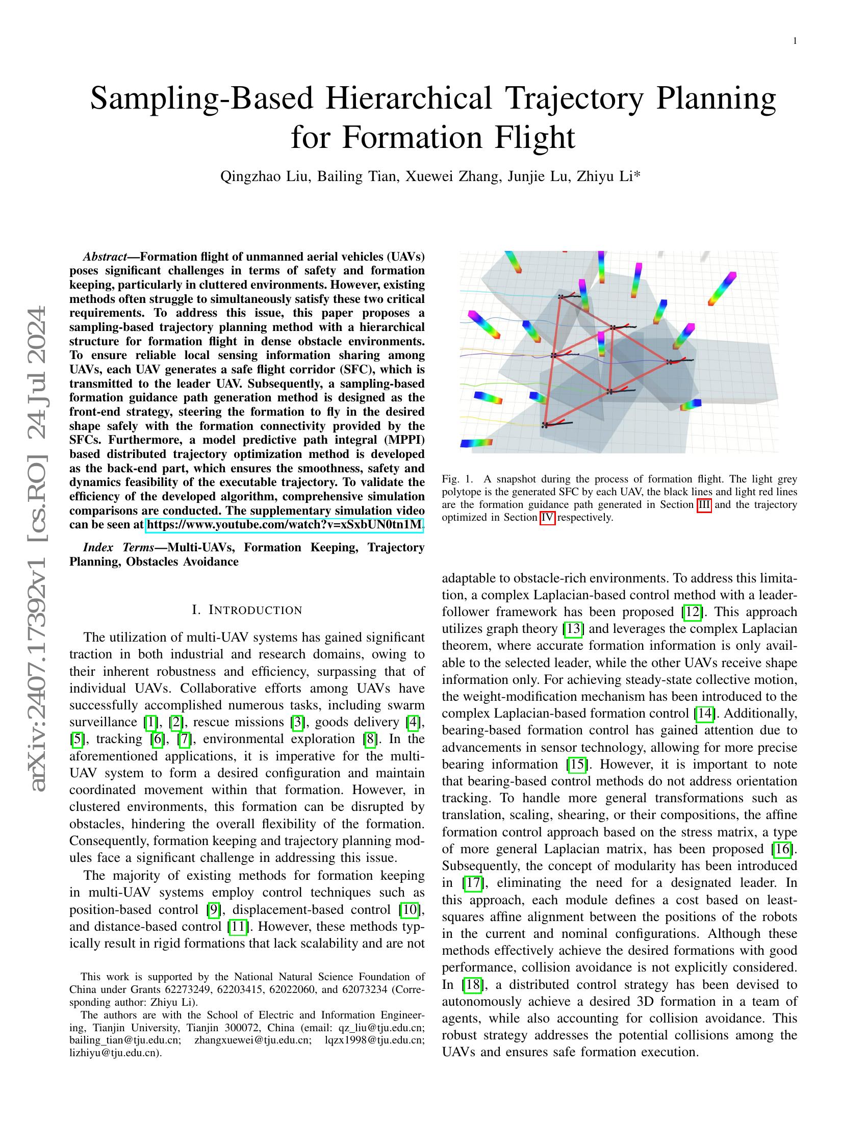Sampling-Based Hierarchical Trajectory Planning for Formation Flight ...