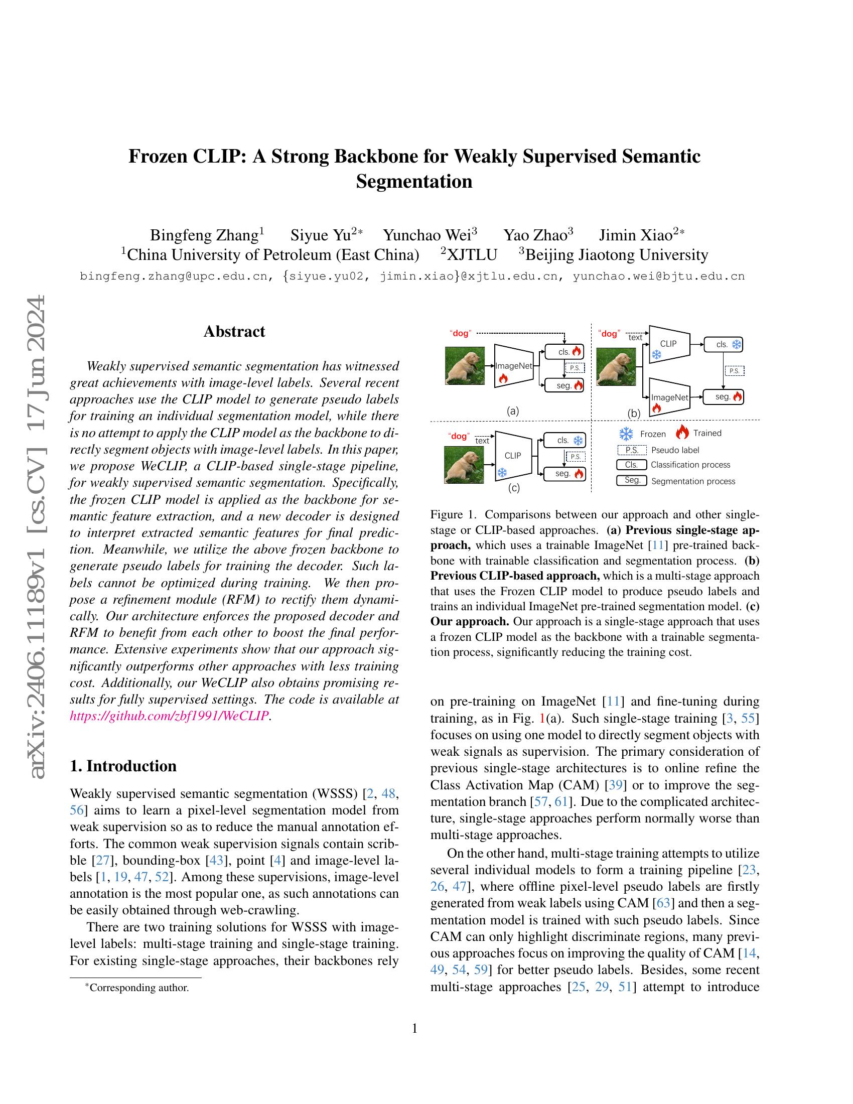 Frozen CLIP: A Strong Backbone for Weakly Supervised Semantic ...