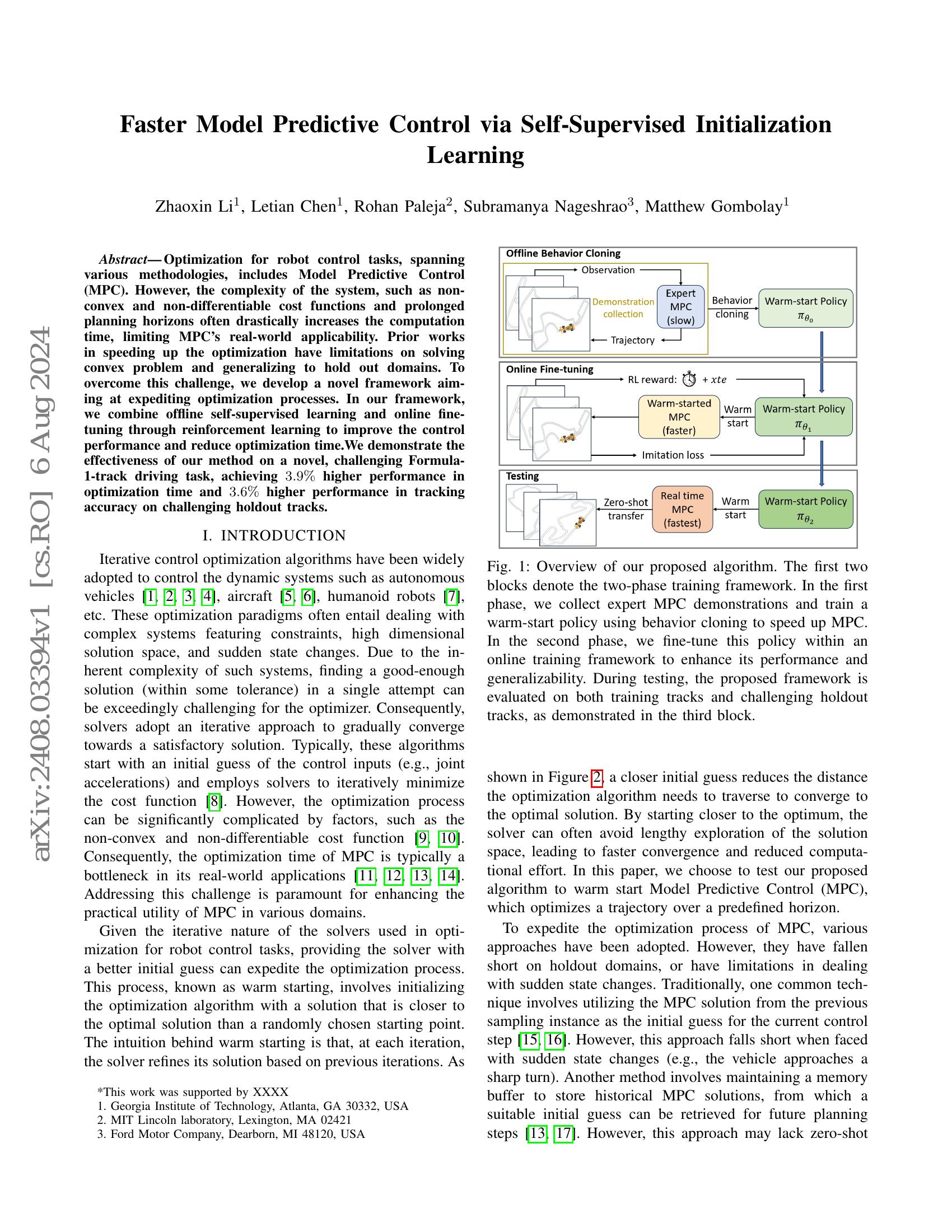 Faster Model Predictive Control via Self-Supervised Initialization ...