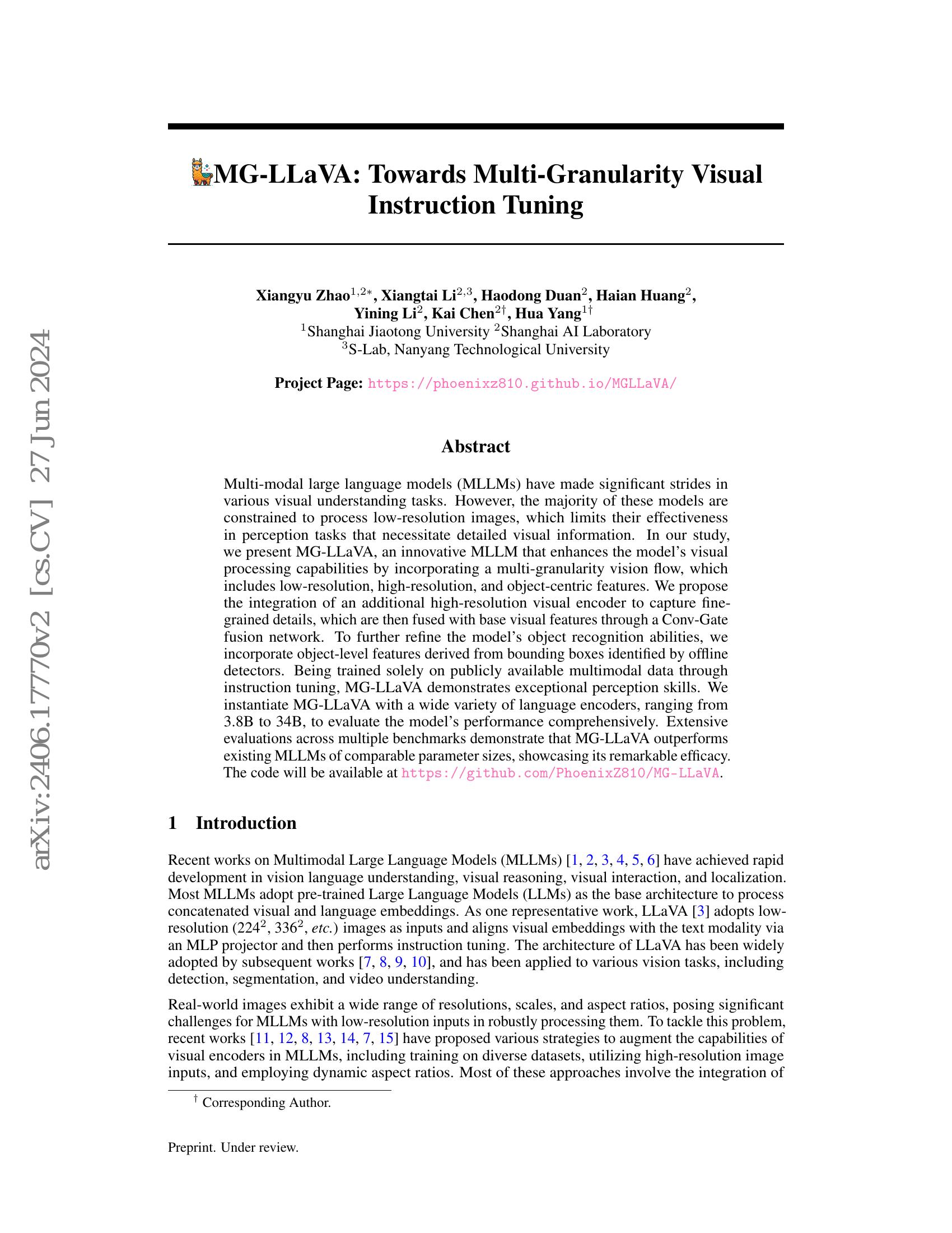 MG-LLaVA: Towards Multi-Granularity Visual Instruction Tuning - 智源社区论文