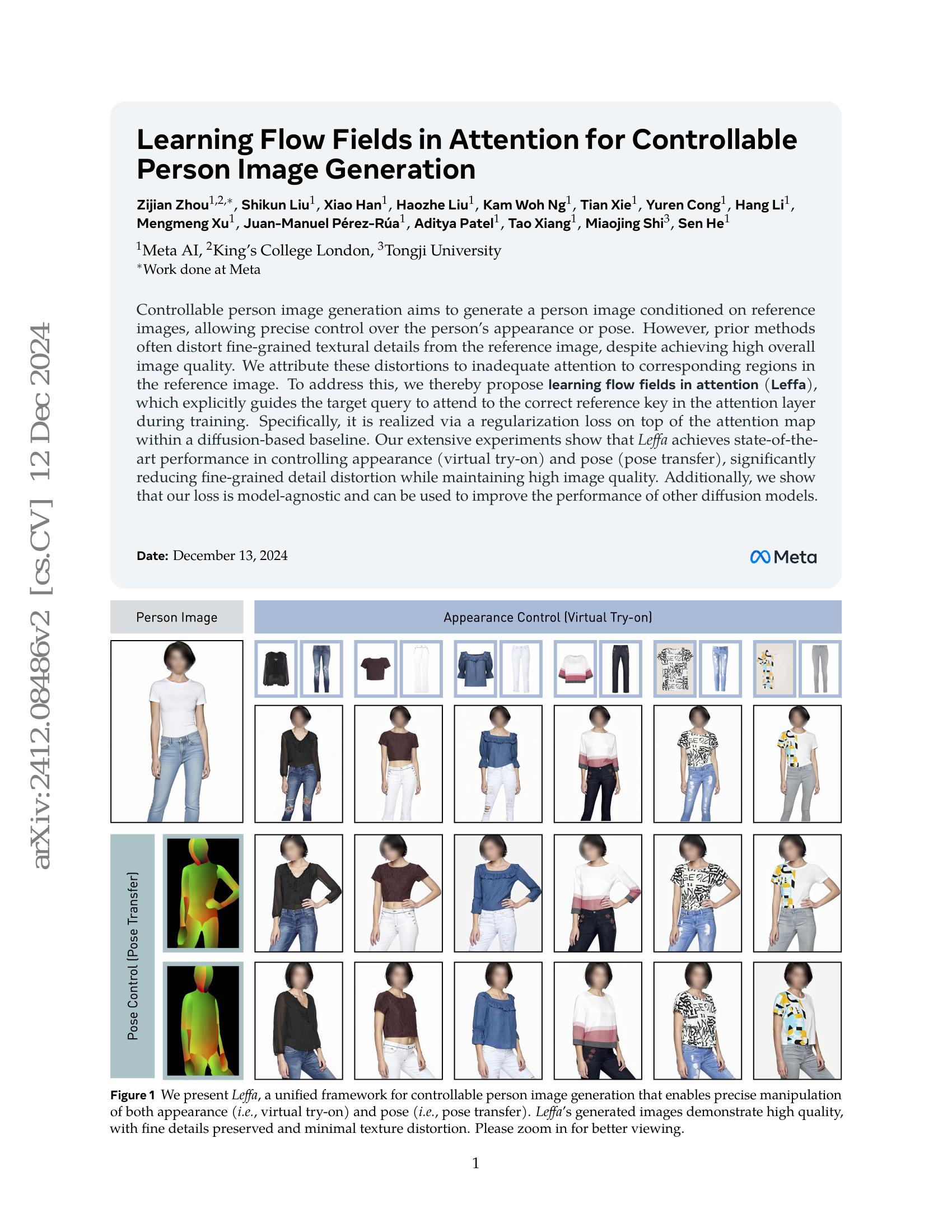 Learning Flow Fields in Attention for Controllable Person Image ...