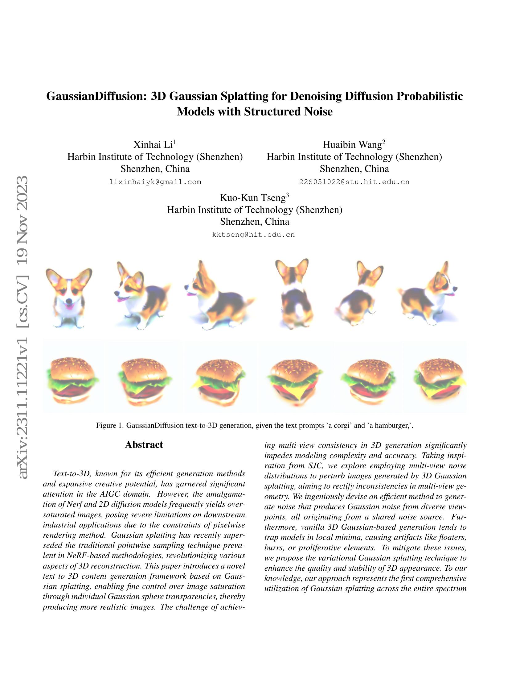GaussianDiffusion: 3D Gaussian Splatting for Denoising Diffusion ...
