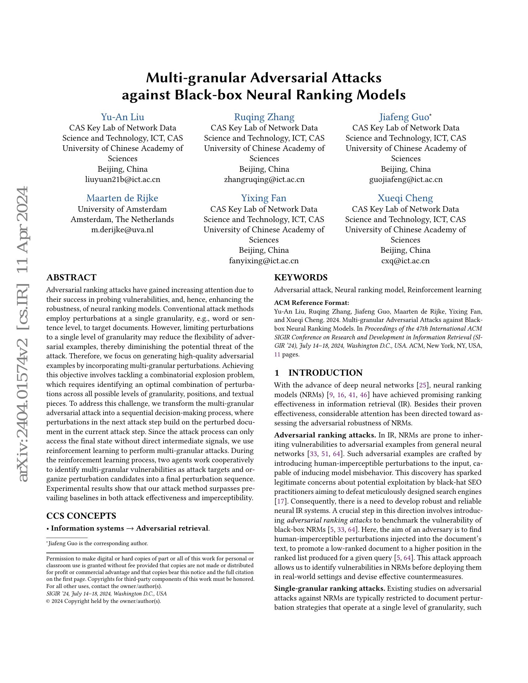 Multi-granular Adversarial Attacks against Black-box Neural Ranking ...
