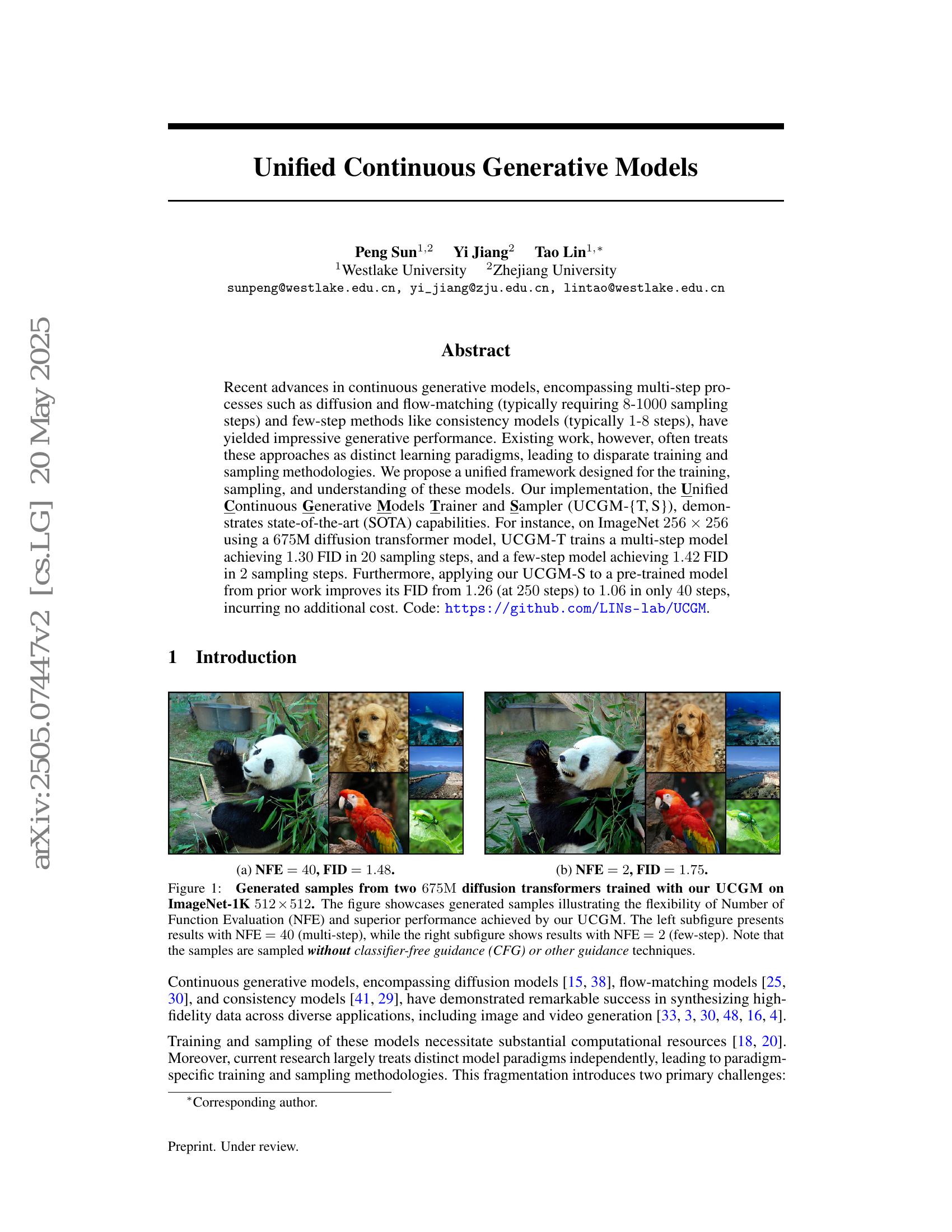 Unified Continuous Generative Models - 智源社区论文