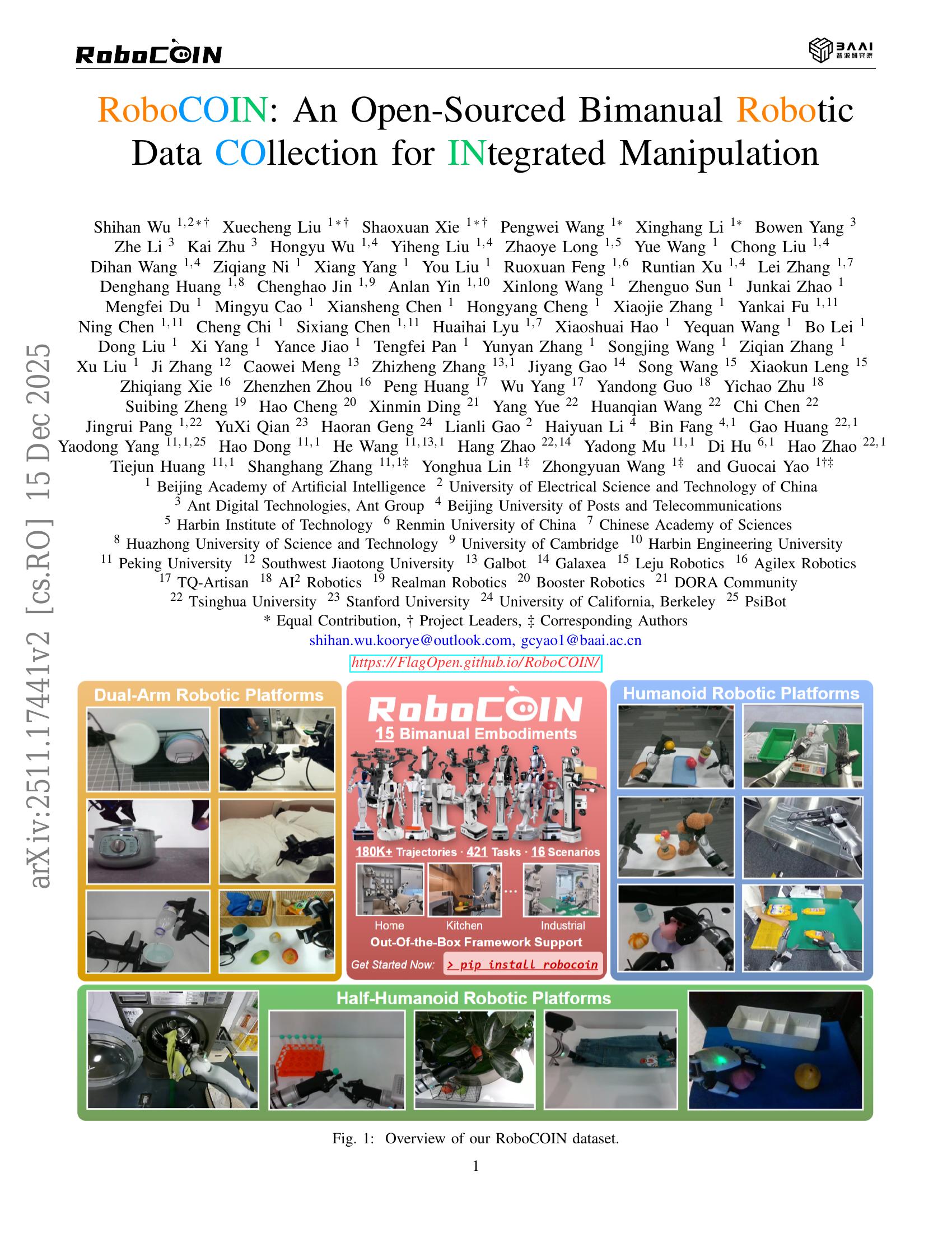RoboCOIN: An Open-Sourced Bimanual Robotic Data COllection for ...