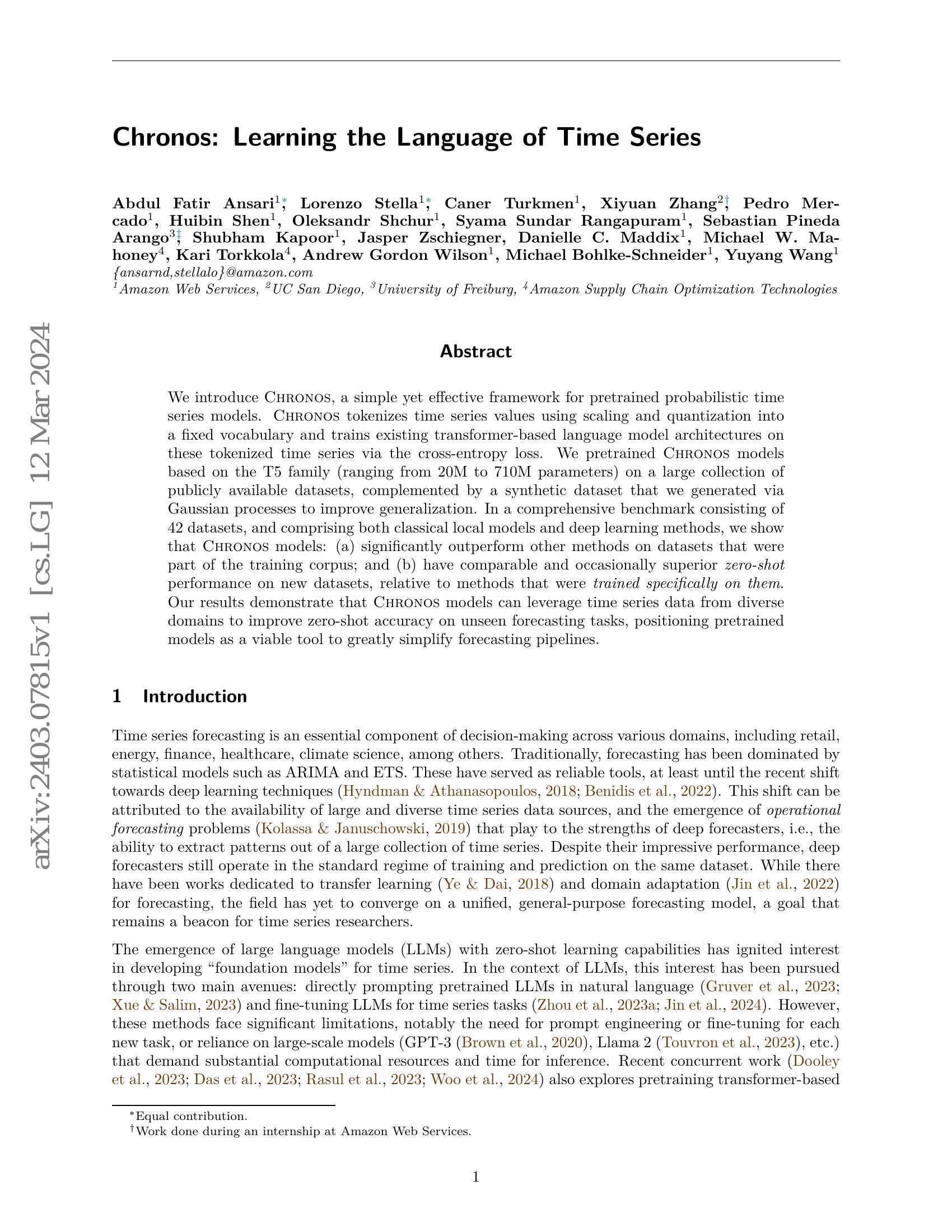 Chronos: Learning the Language of Time Series - 智源社区论文