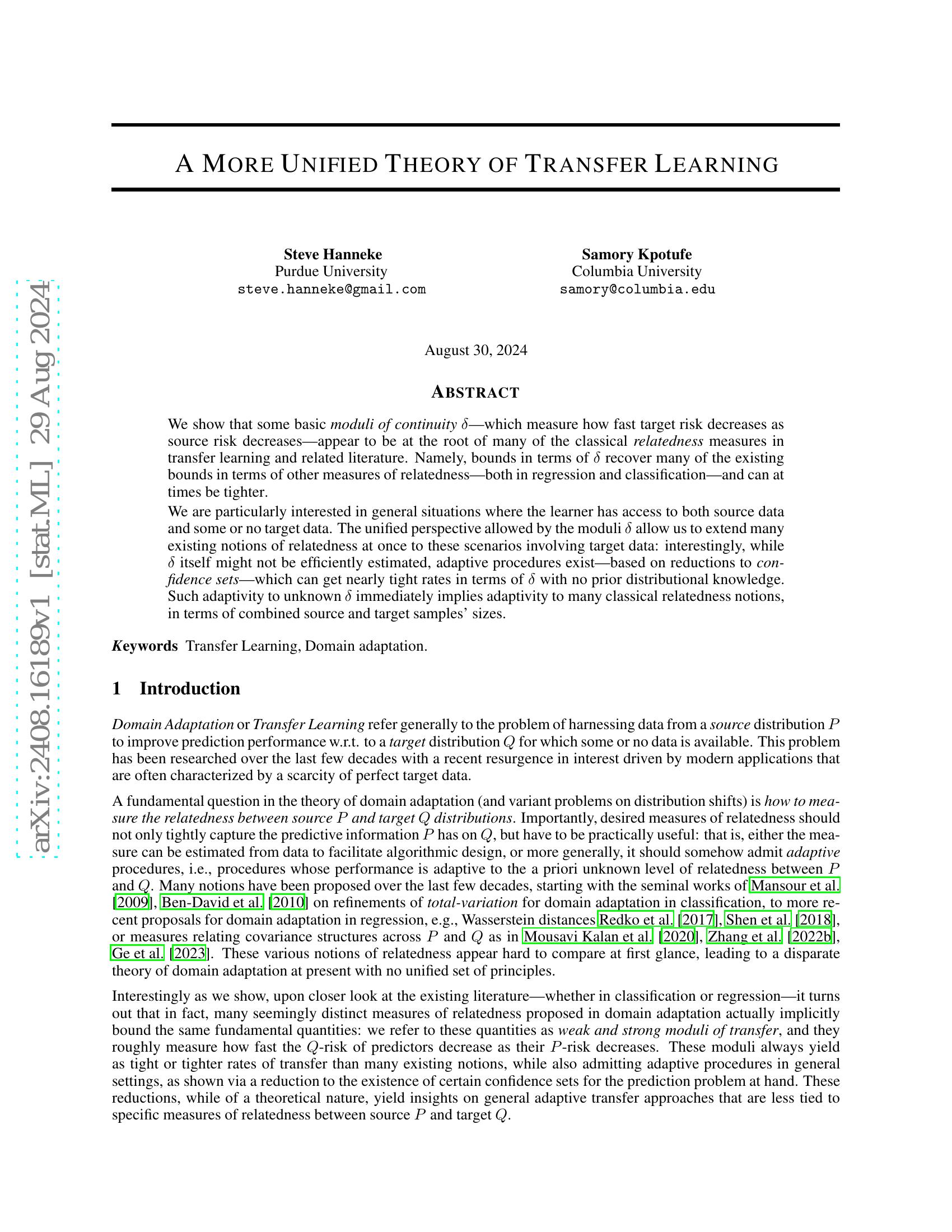 A More Unified Theory of Transfer Learning - 智源社区论文