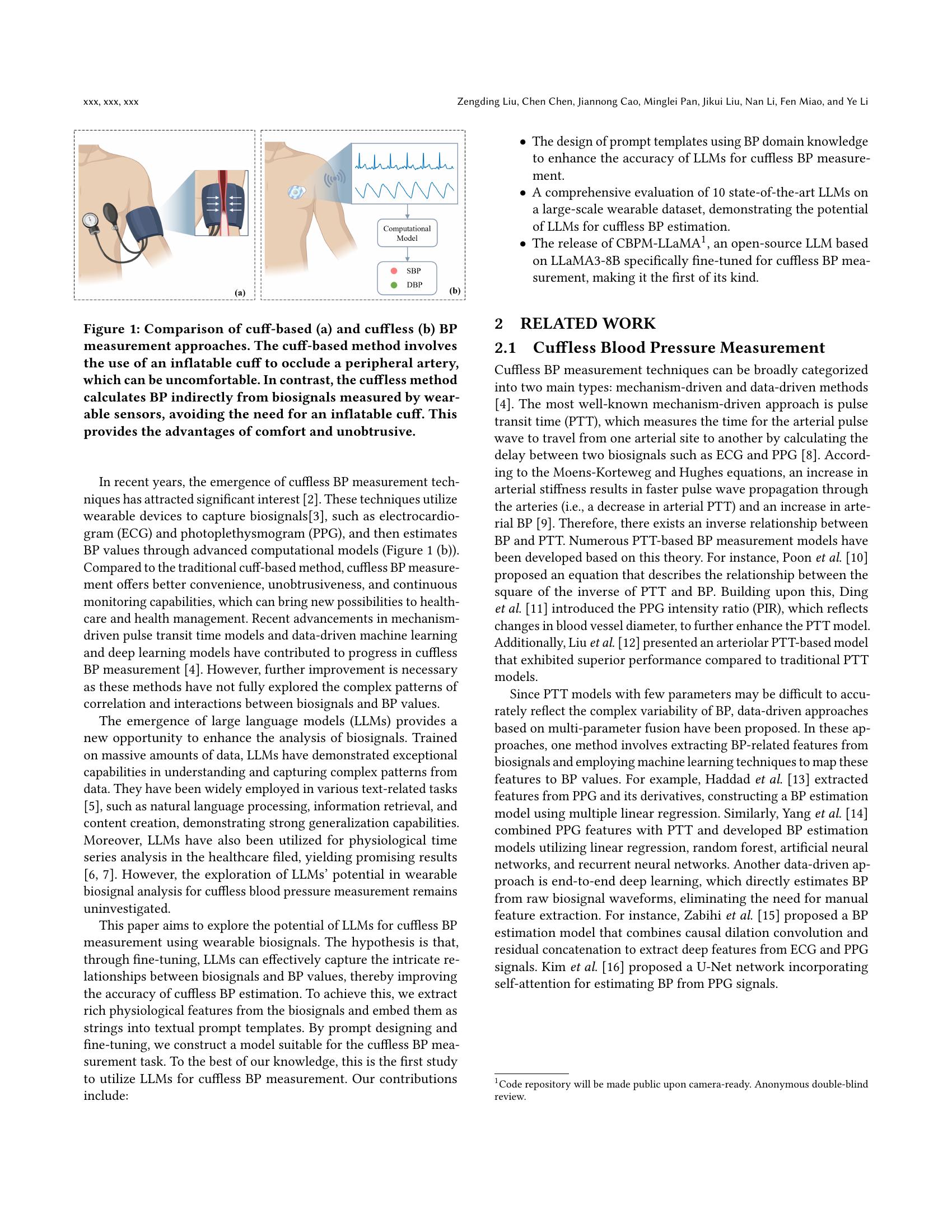 Large Language Models for Cuffless Blood Pressure Measurement From ...