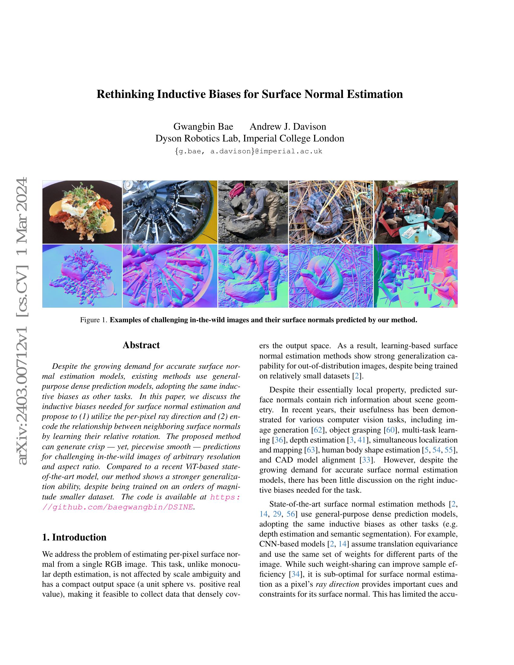 Rethinking Inductive Biases for Surface Normal Estimation - 智源社区论文
