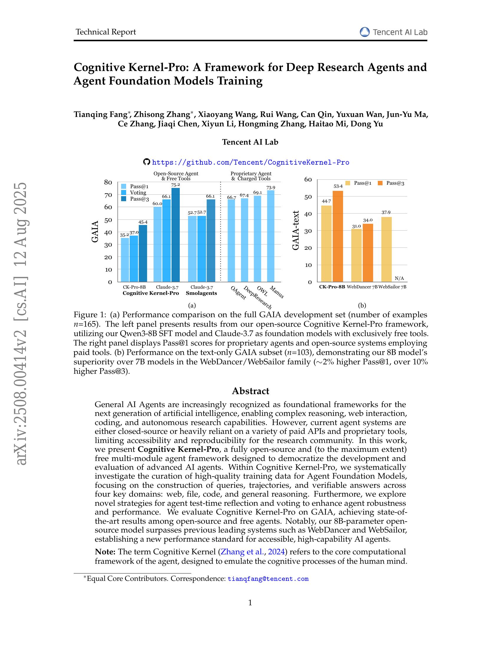 Cognitive Kernel-Pro: A Framework for Deep Research Agents and Agent ...