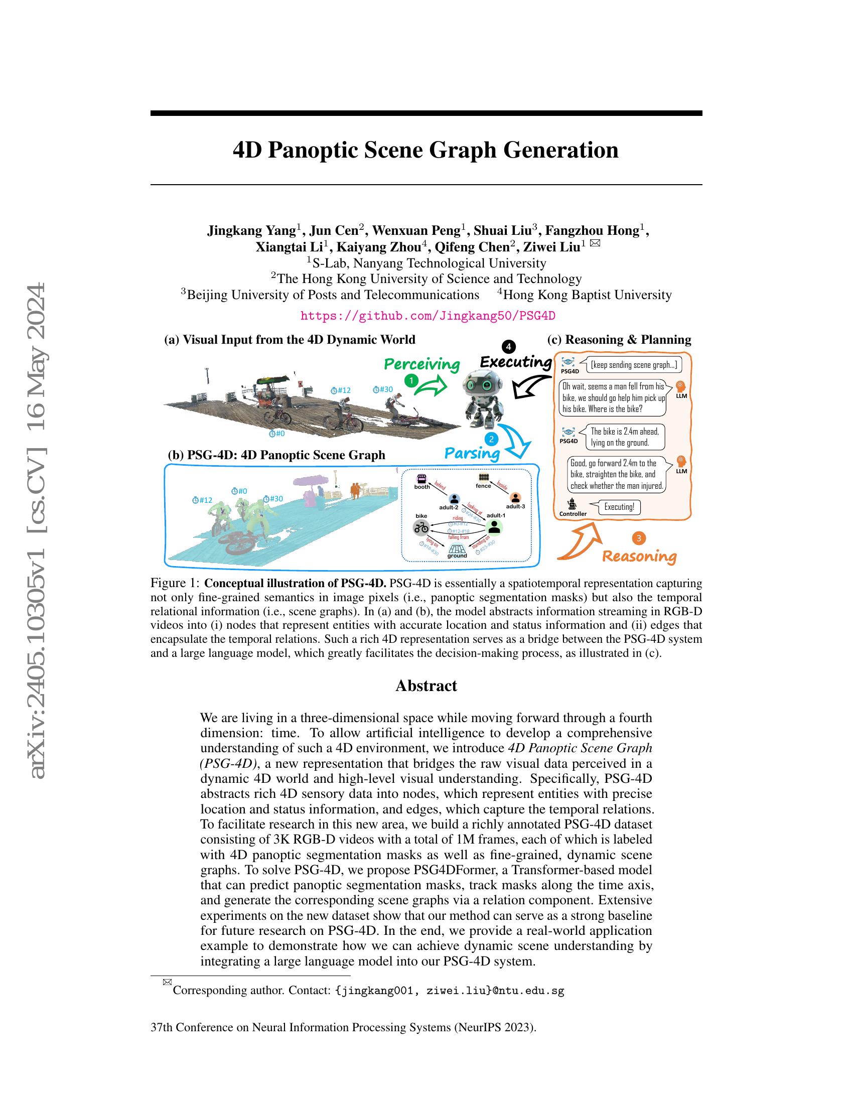 4D Panoptic Scene Graph Generation - 智源社区论文