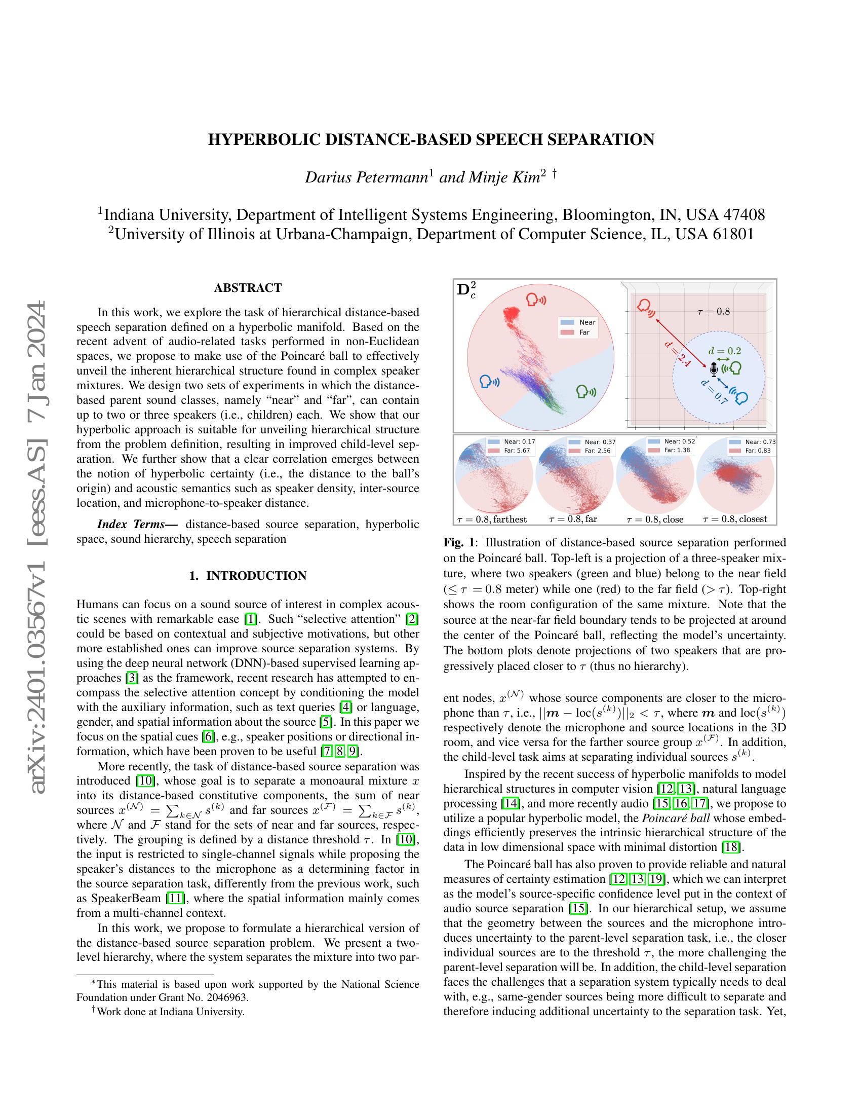 Hyperbolic Distance-Based Speech Separation - 智源社区论文