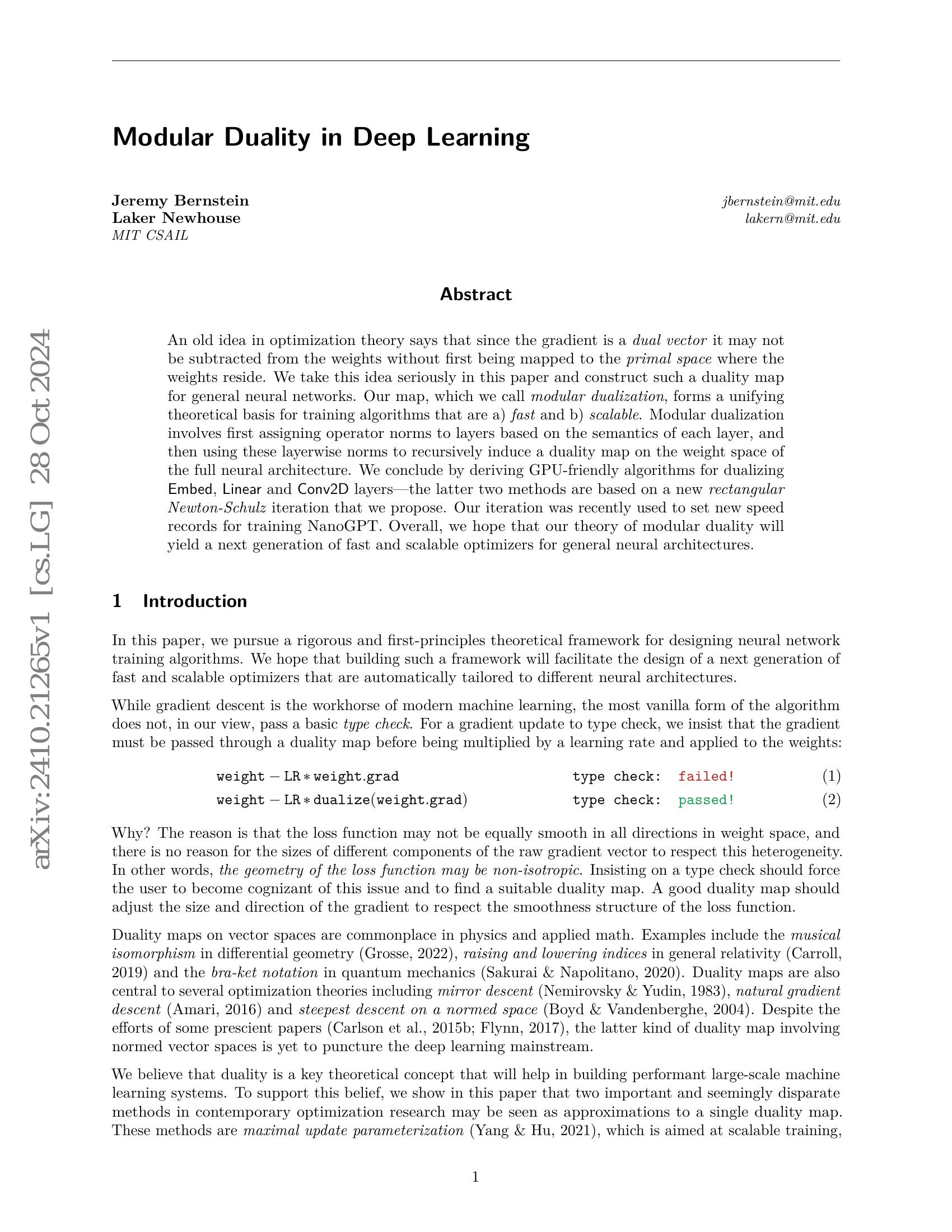 Modular Duality in Deep Learning - 智源社区论文