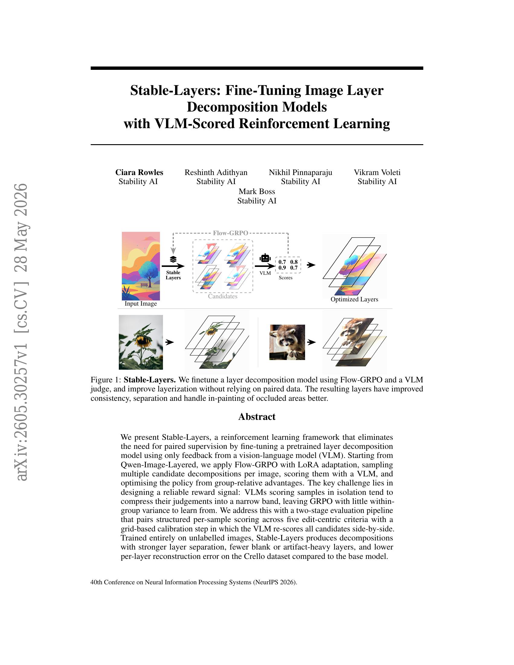Stable-Layers: Fine-Tuning Image Layer Decomposition Models with VLM ...
