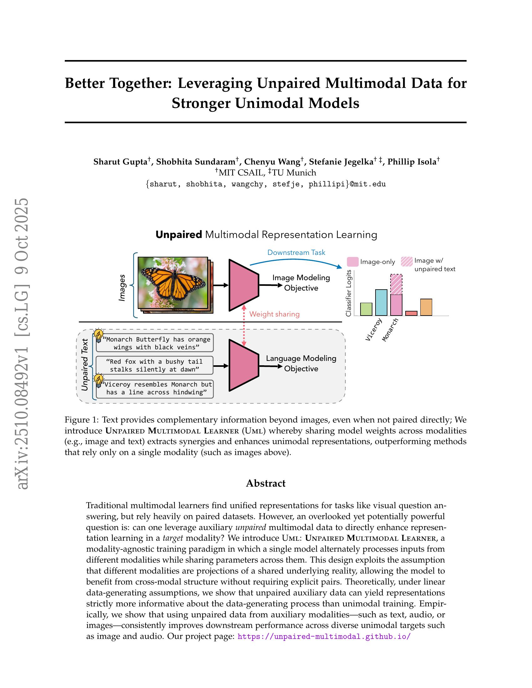 Better Together: Leveraging Unpaired Multimodal Data for Stronger ...