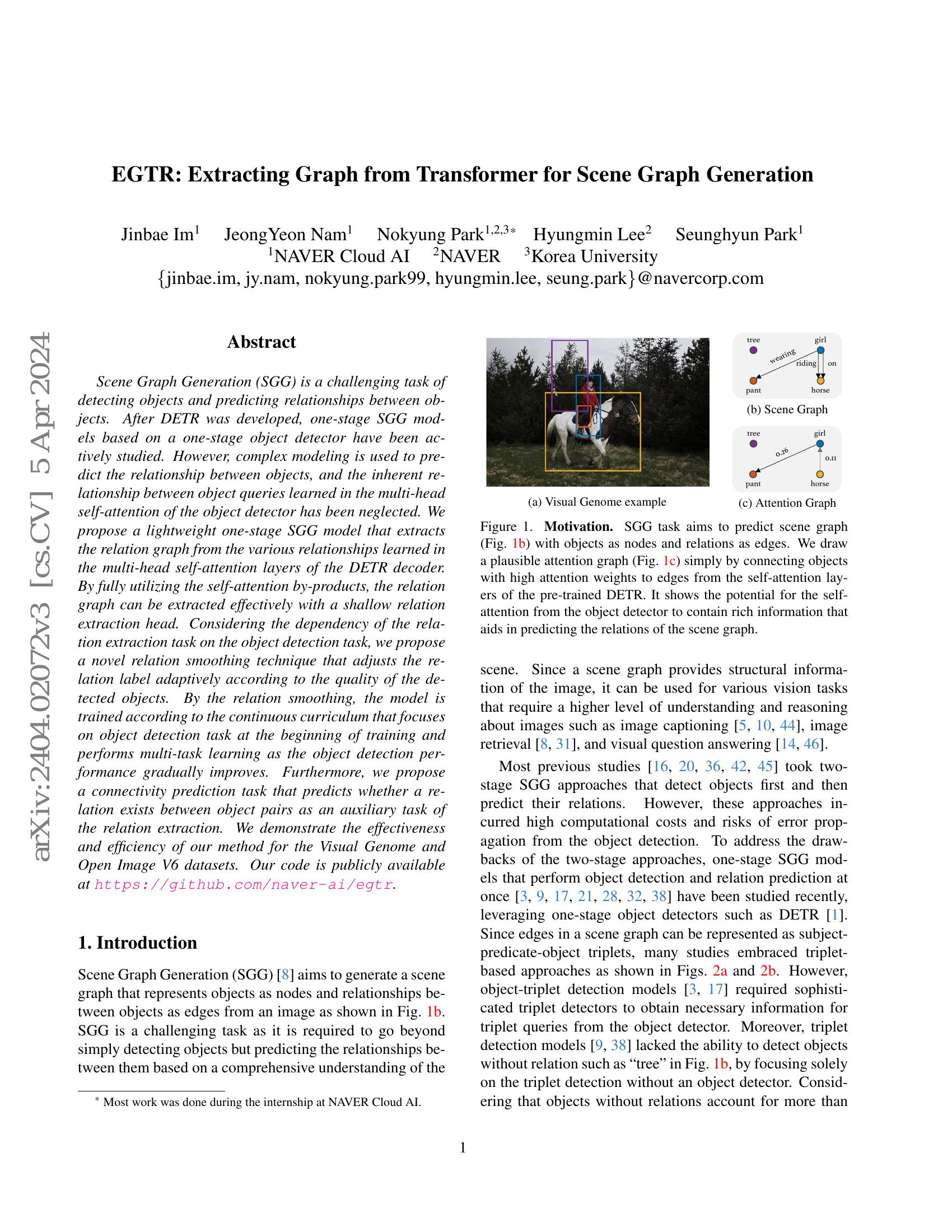EGTR: Extracting Graph from Transformer for Scene Graph Generation - 智源社区论文