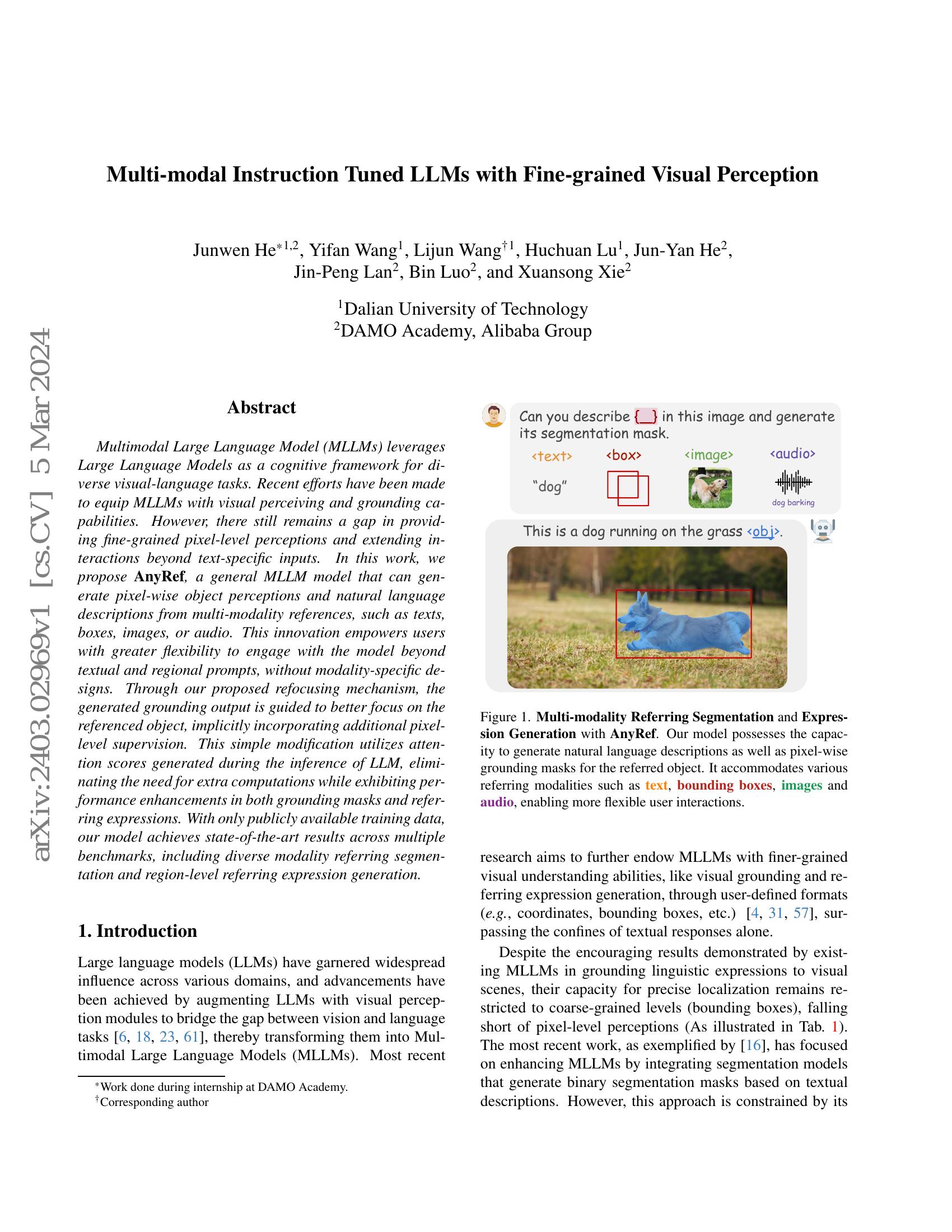 Multi-modal Instruction Tuned LLMs with Fine-grained Visual Perception ...