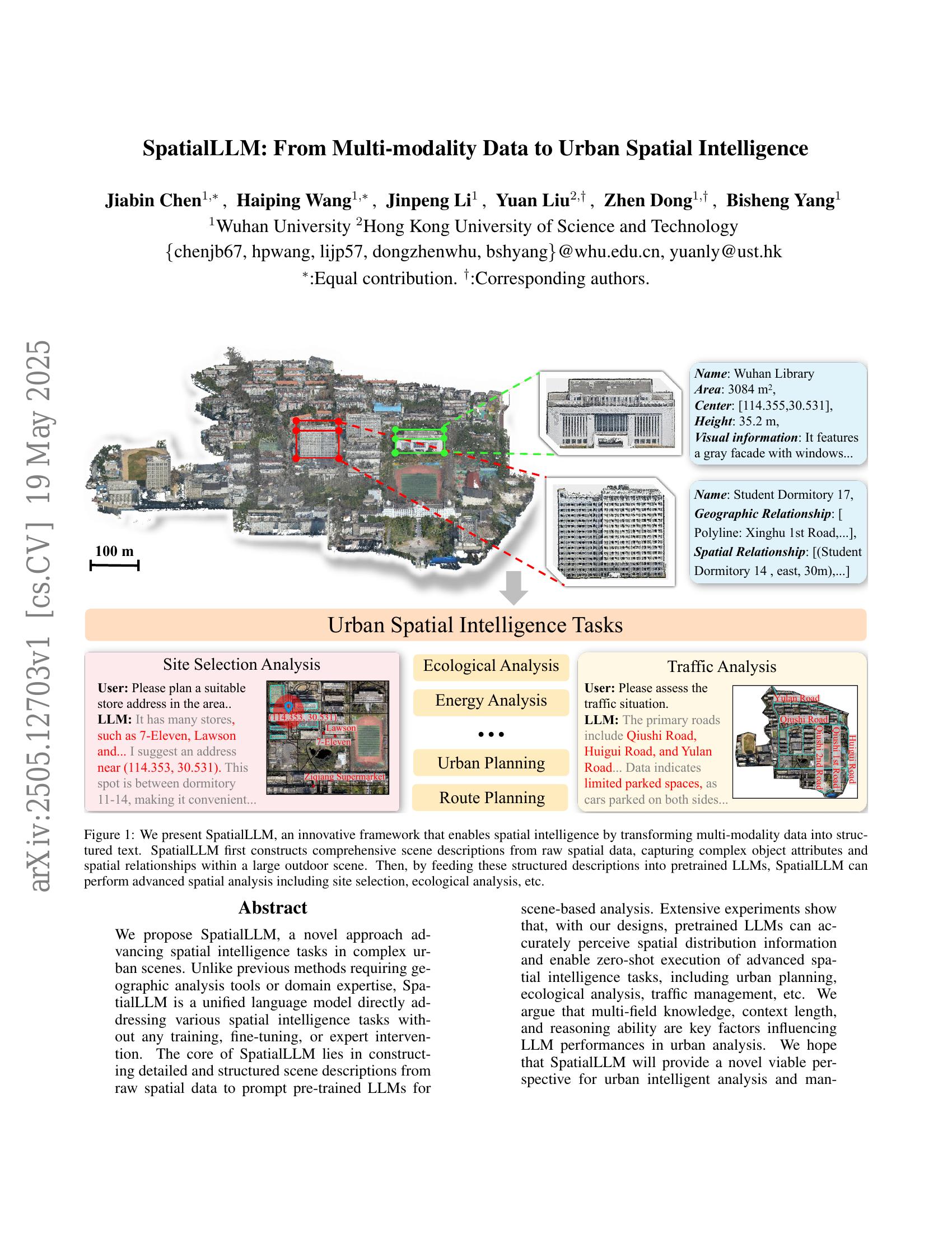 SpatialLLM: From Multi-modality Data to Urban Spatial Intelligence - 智源社区论文