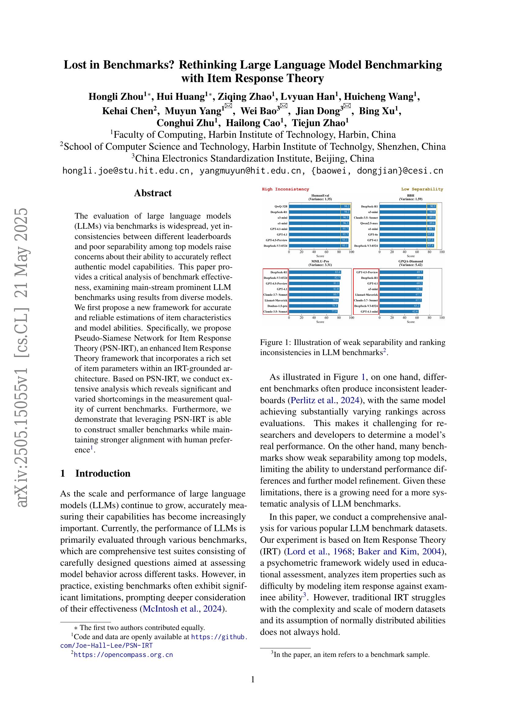 Lost in Benchmarks? Rethinking Large Language Model Benchmarking with ...