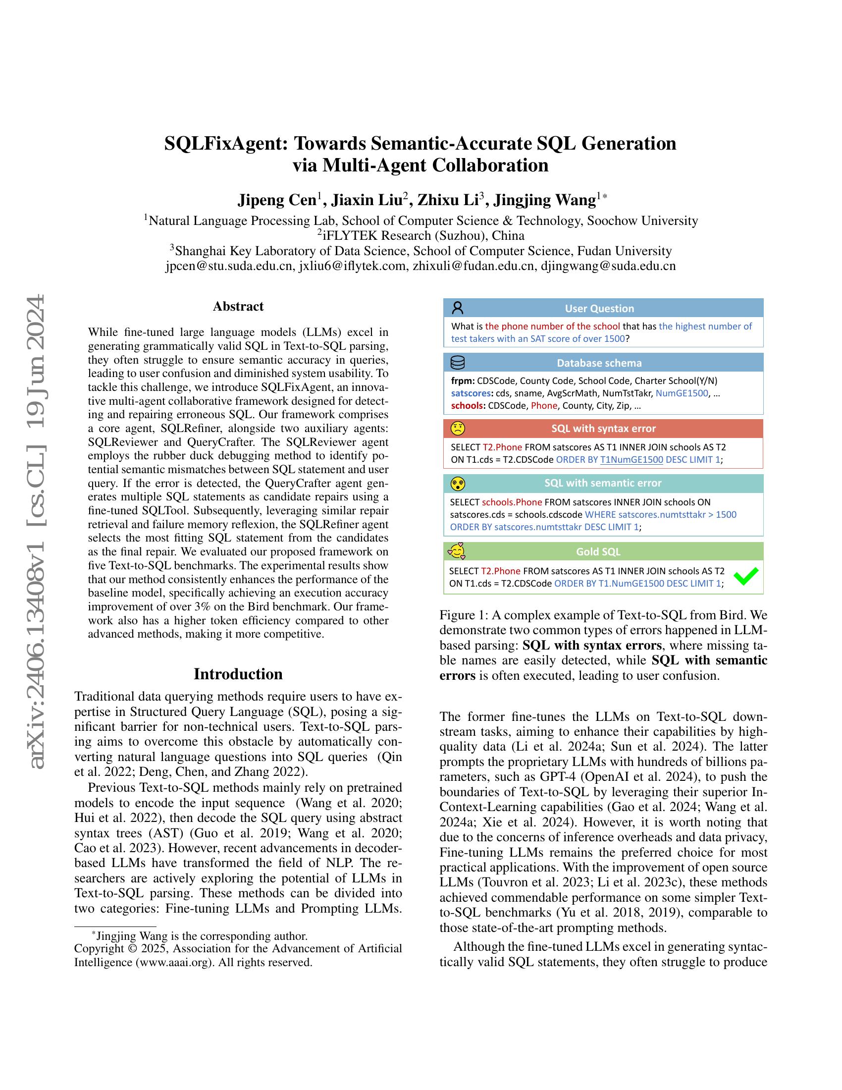 SQLFixAgent: Towards Semantic-Accurate SQL Generation via Multi-Agent ...