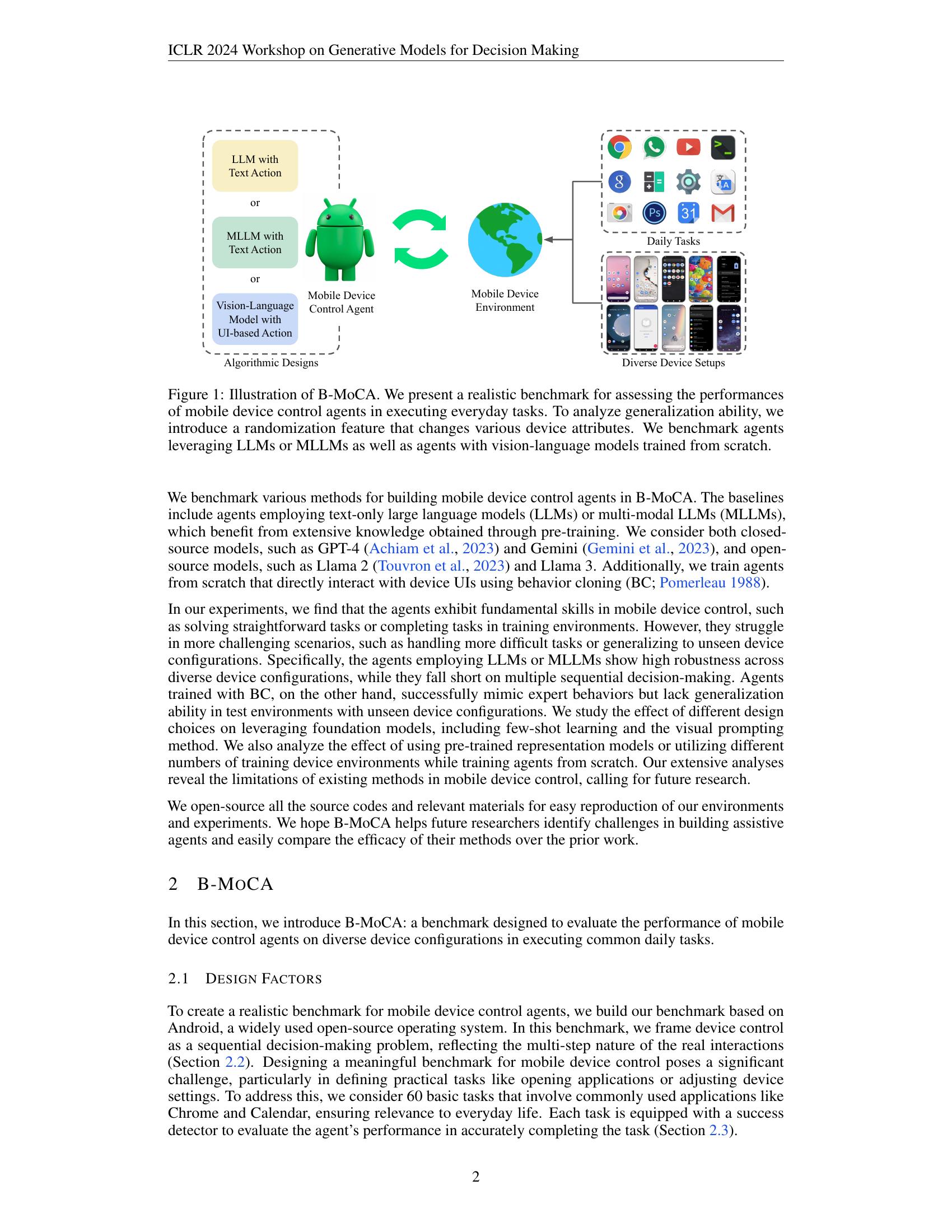 Benchmarking Mobile Device Control Agents across Diverse Configurations ...