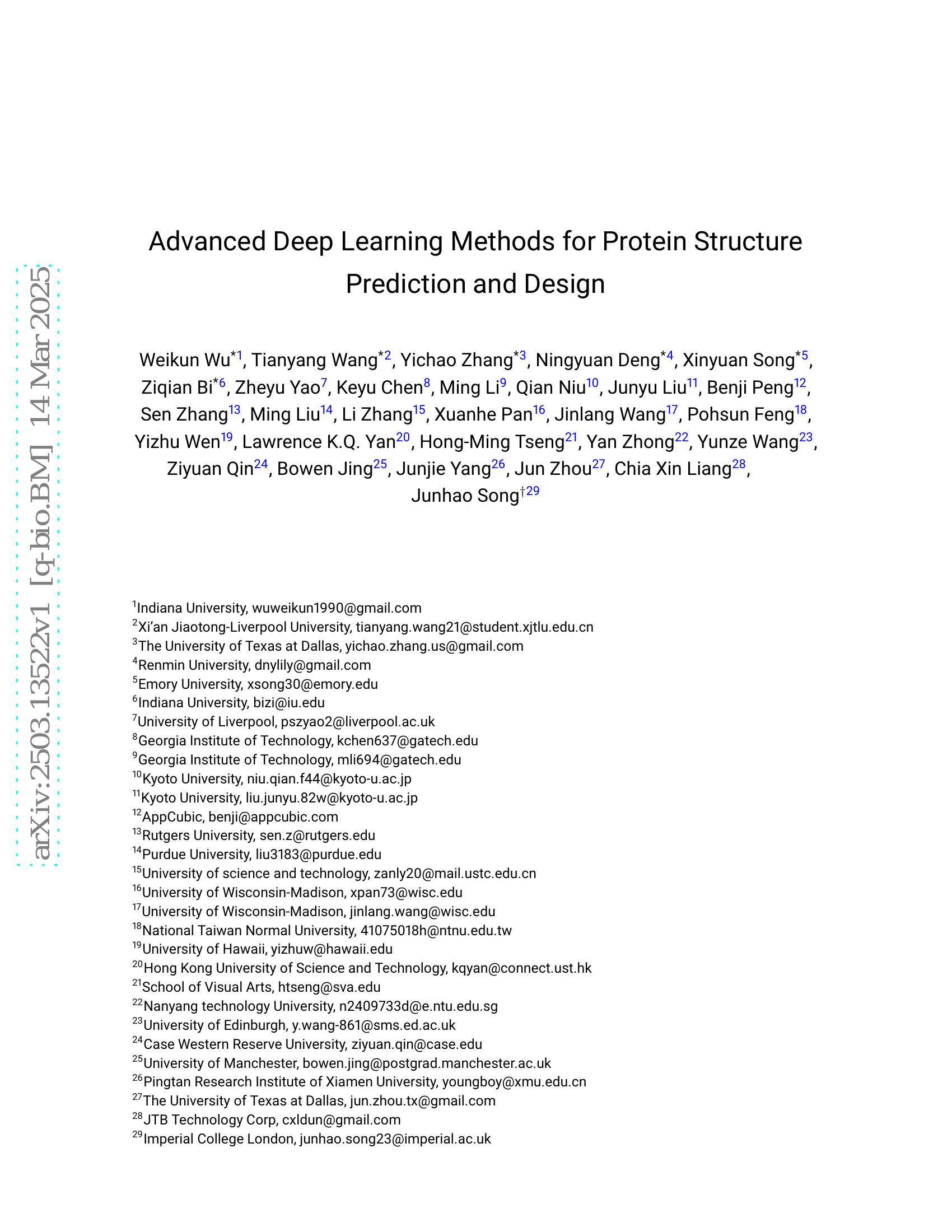 Advanced Deep Learning Methods for Protein Structure Prediction and ...