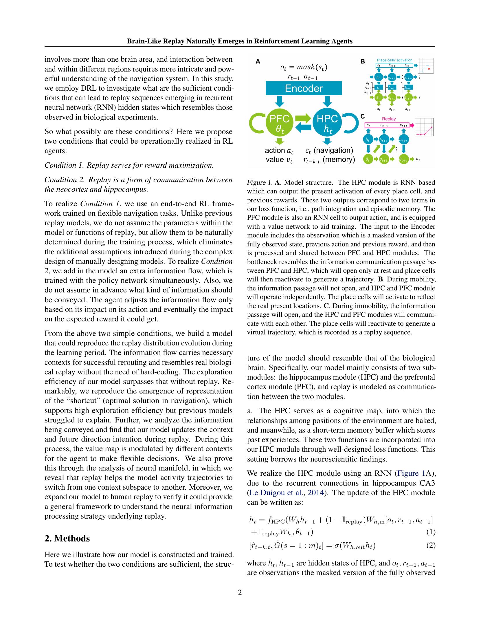 Brain-Like Replay Naturally Emerges in Reinforcement Learning Agents ...