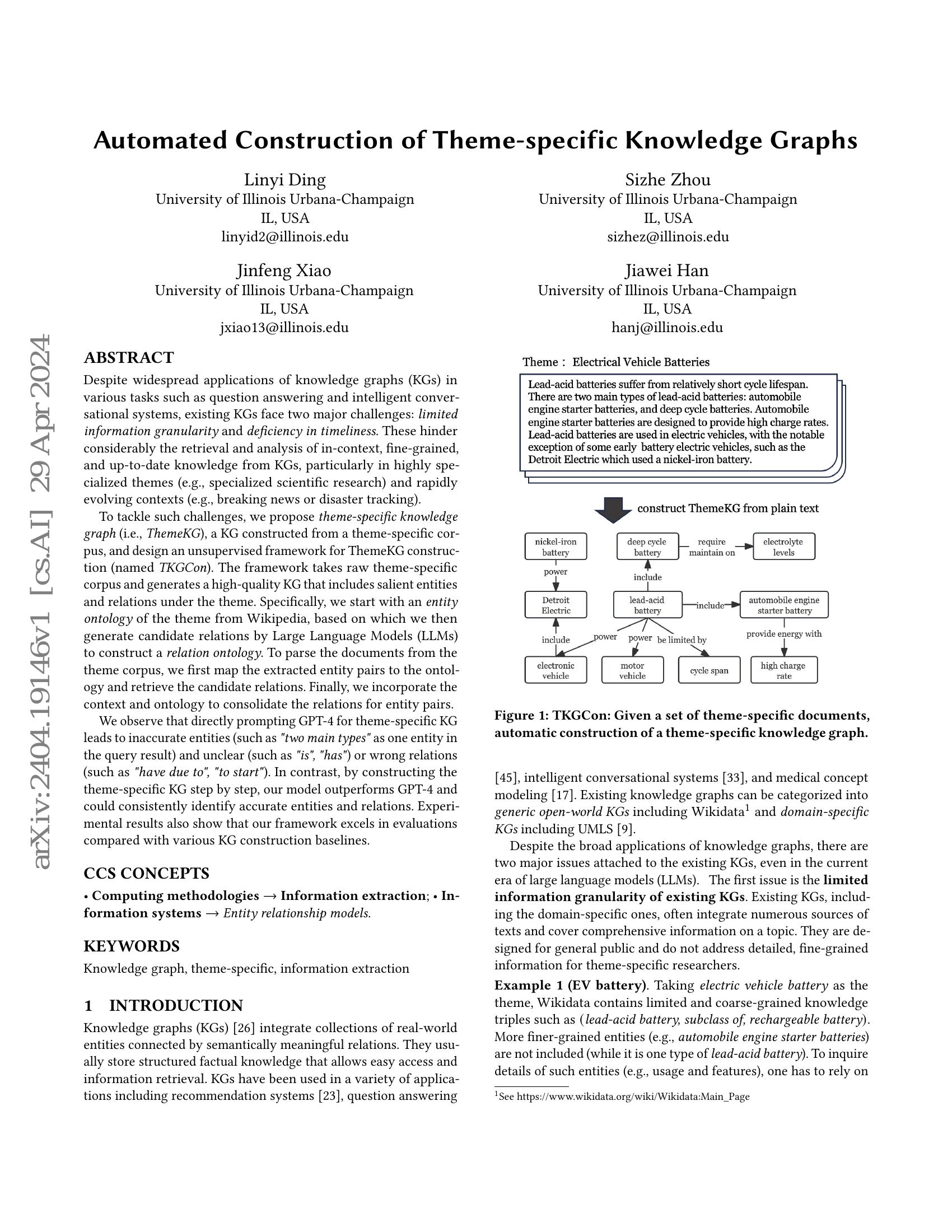 Automated Construction of Theme-specific Knowledge Graphs - 智源社区论文