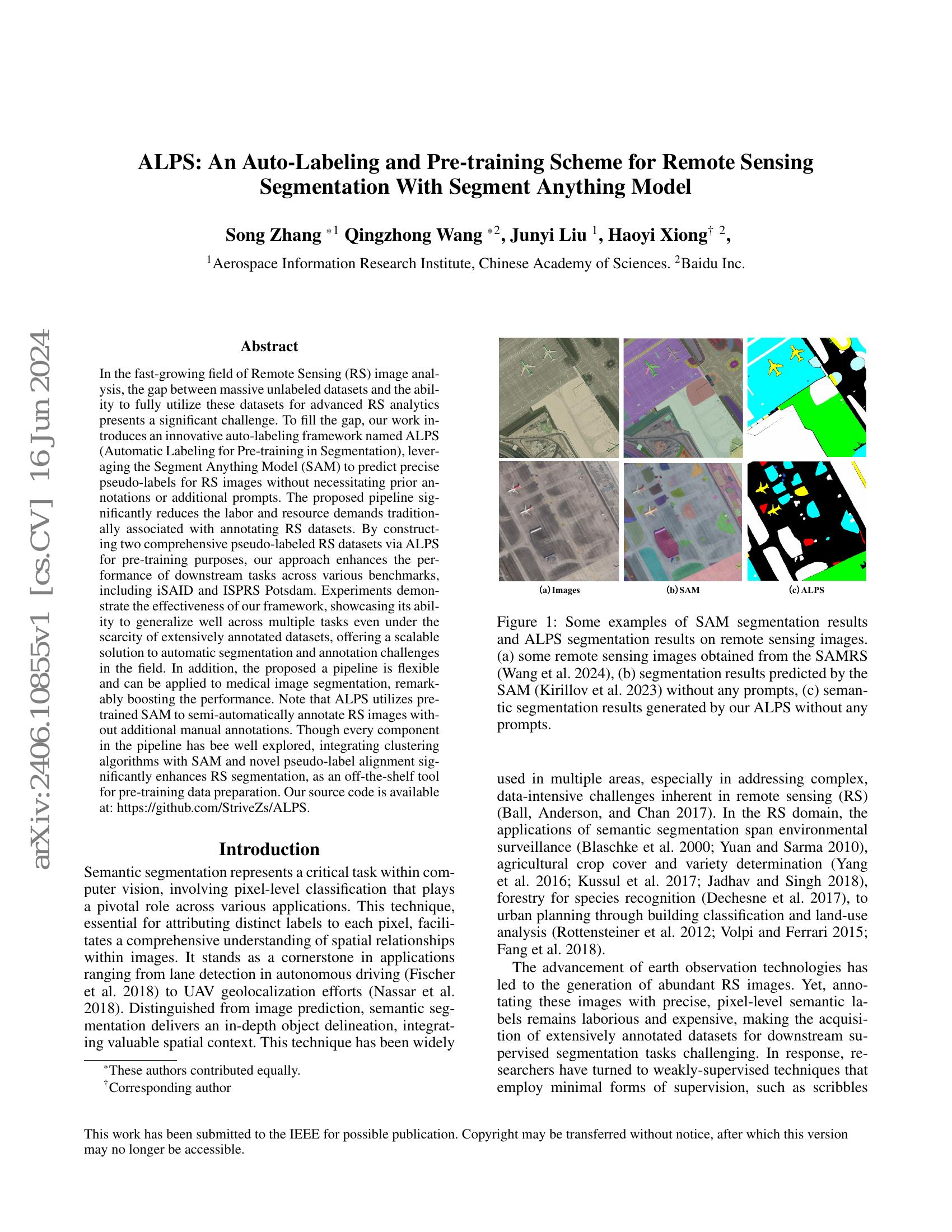 ALPS: An Auto-Labeling and Pre-training Scheme for Remote Sensing ...