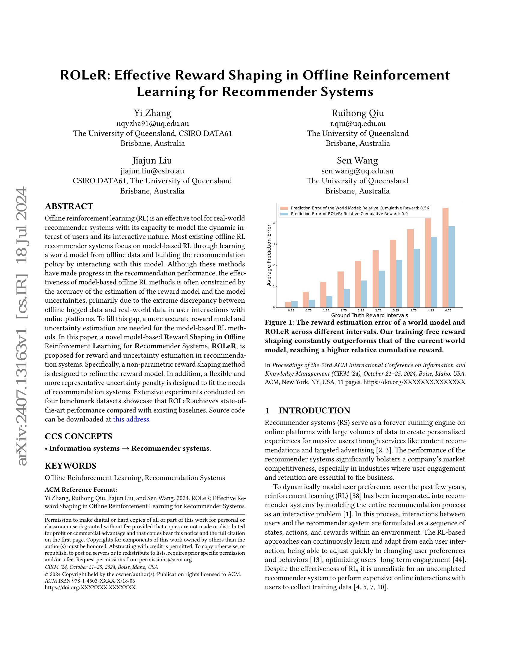 ROLeR: Effective Reward Shaping in Offline Reinforcement Learning for ...
