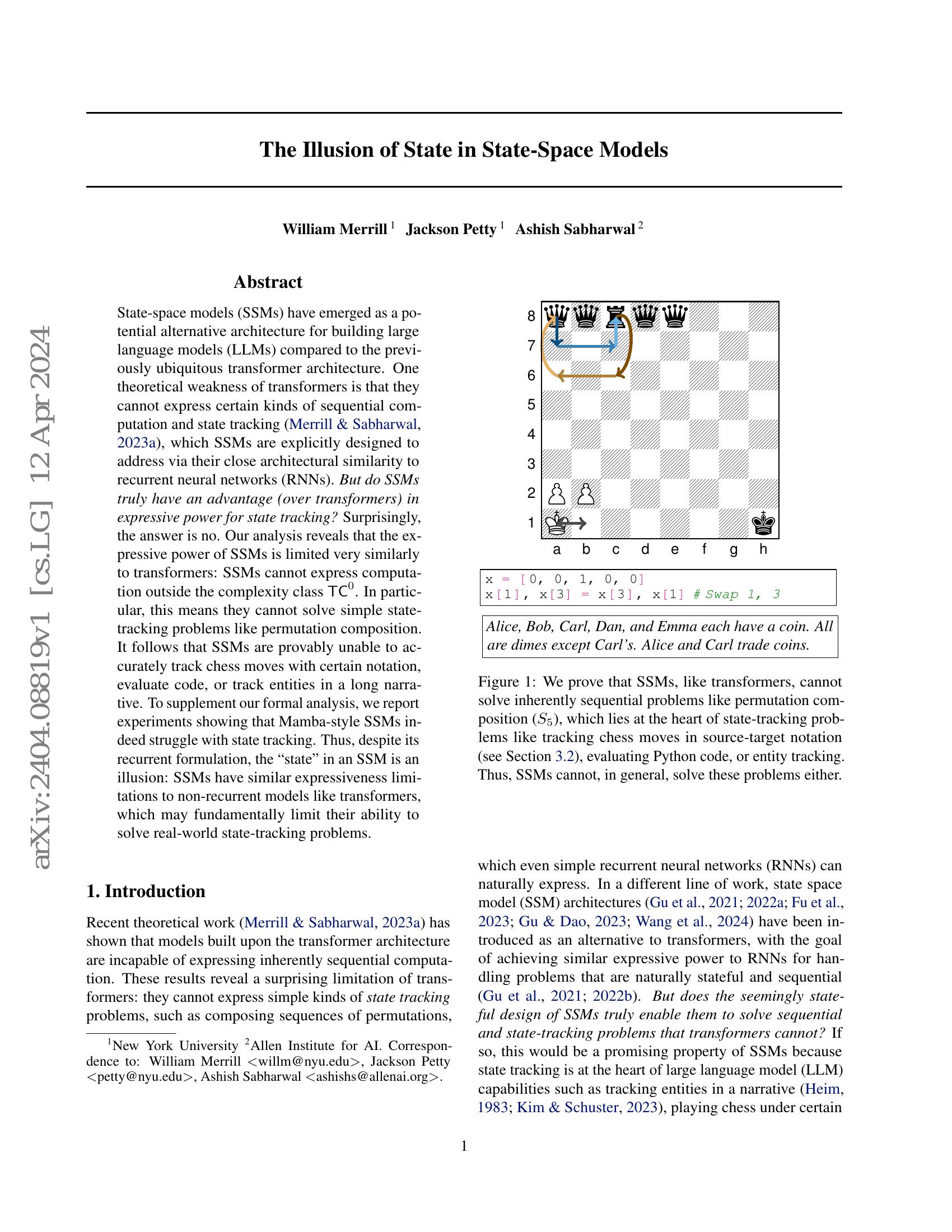 The Illusion of State in State-Space Models - 智源社区论文