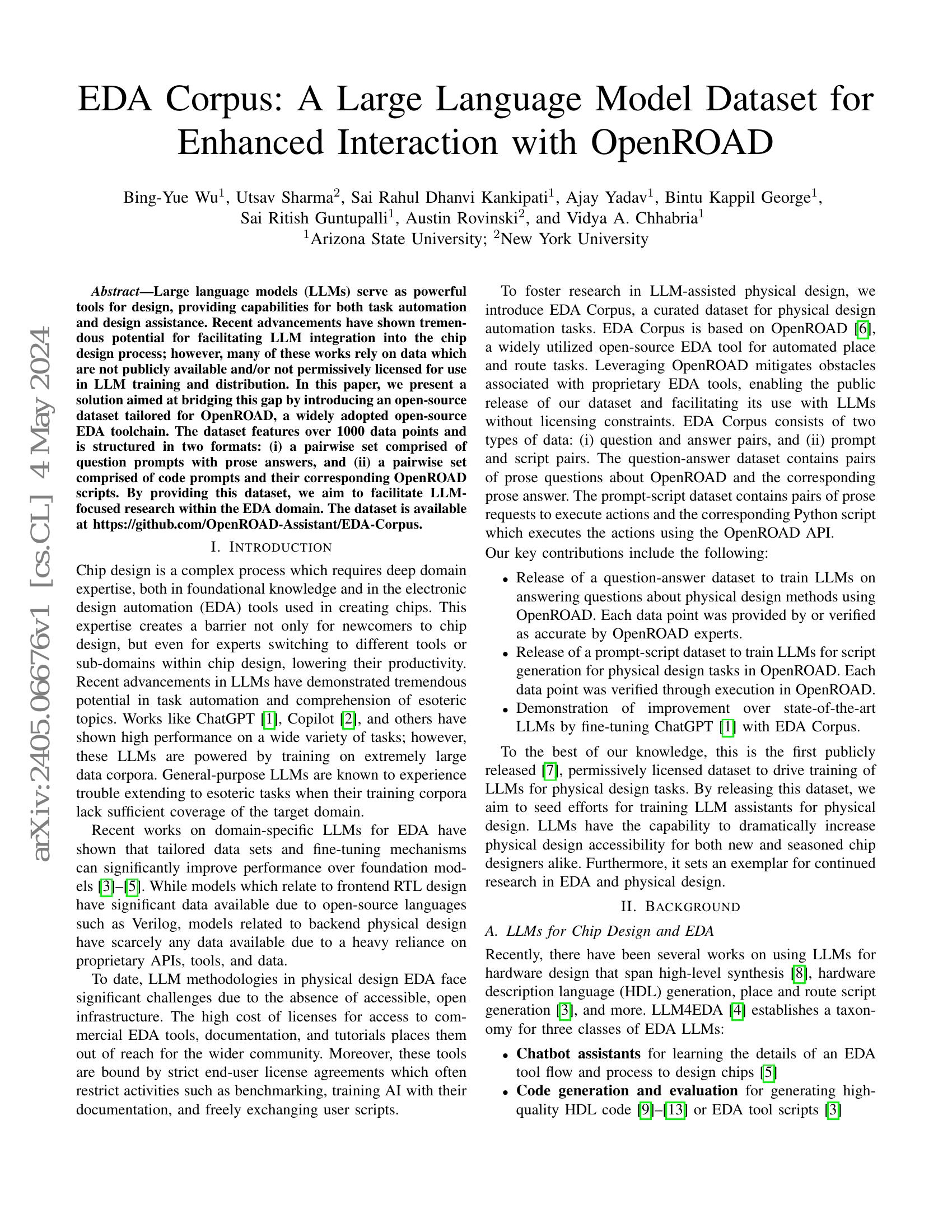 EDA Corpus: A Large Language Model Dataset for Enhanced Interaction ...