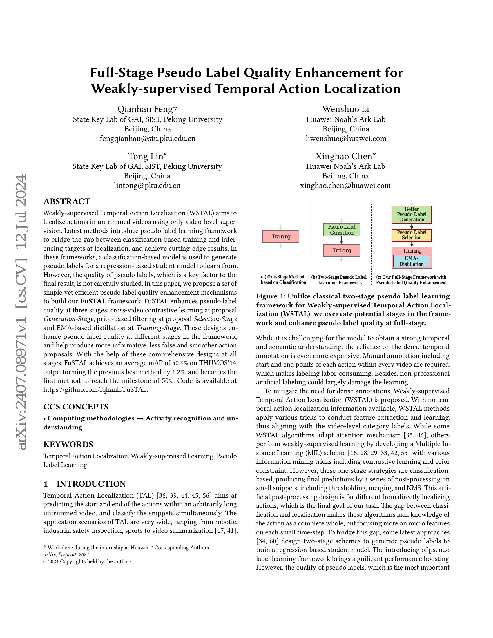 Full-Stage Pseudo Label Quality Enhancement for Weakly-supervised ...