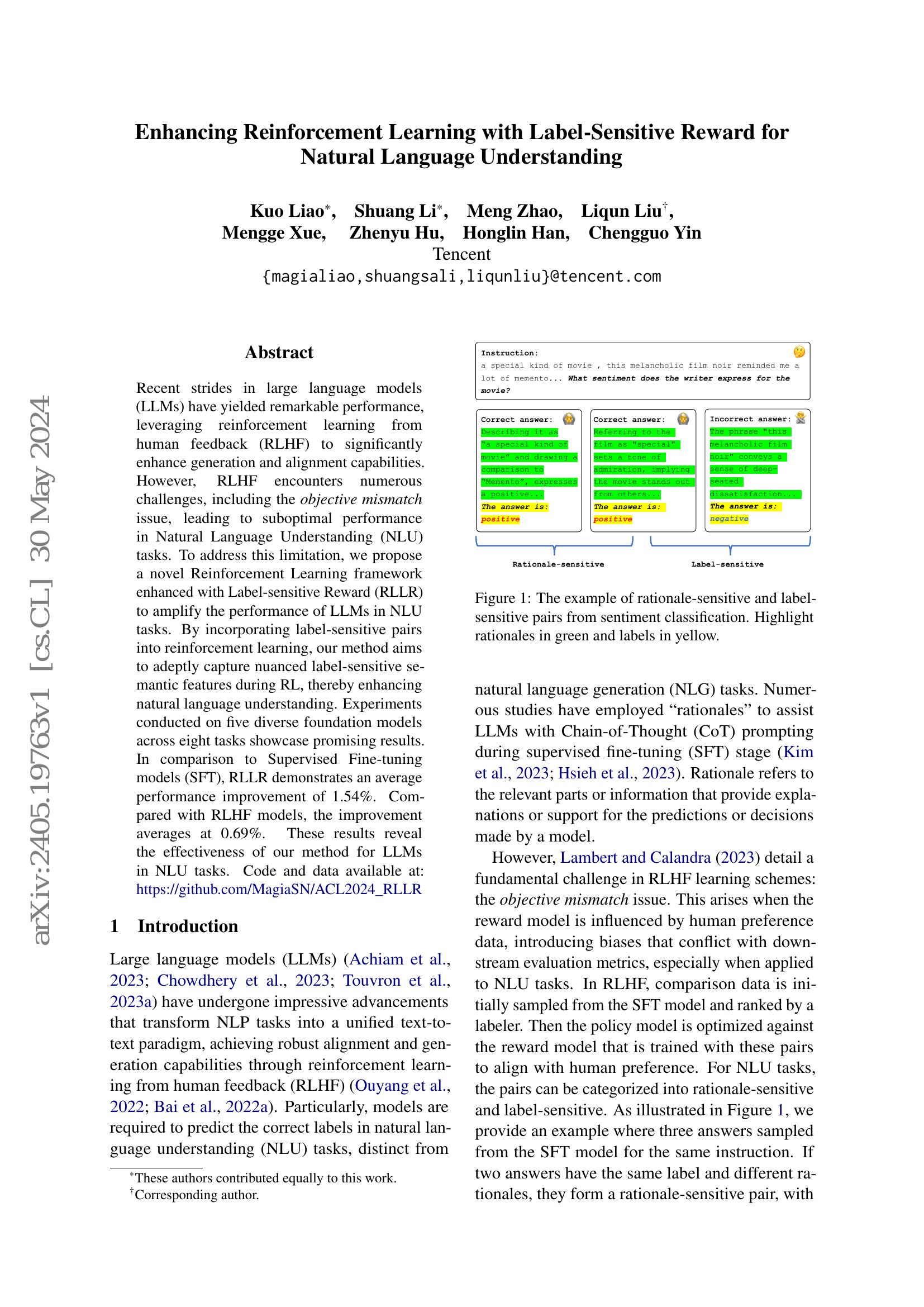 Enhancing Reinforcement Learning with Label-Sensitive Reward for ...