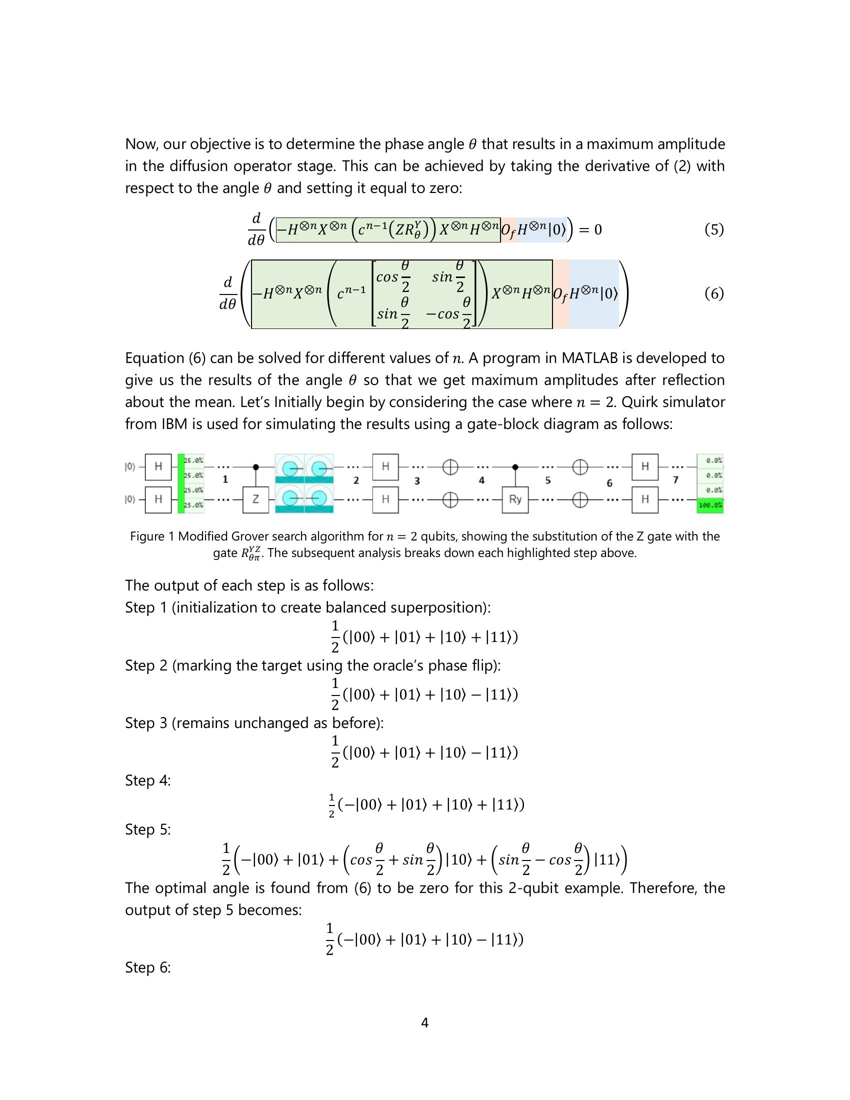 Enhancing Grover's Search Algorithm: A Modified Approach to Increase ...
